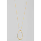 Oval Cutout Pendant Necklace