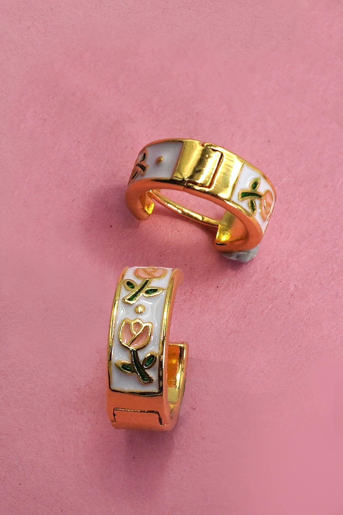 Tulip Huggie Hoop Earrings