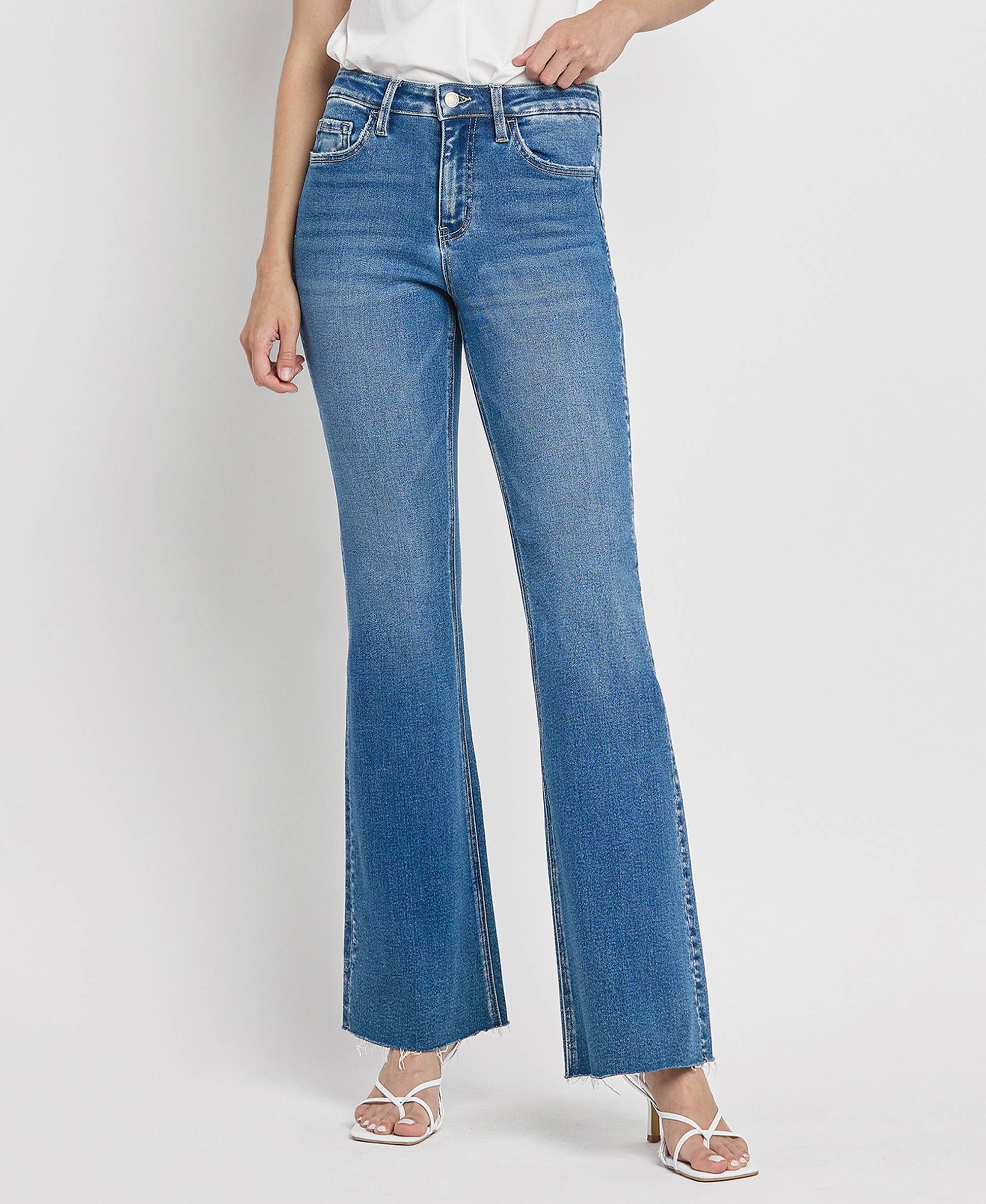 Lovervet High Rise Relaxed Flare Jeans