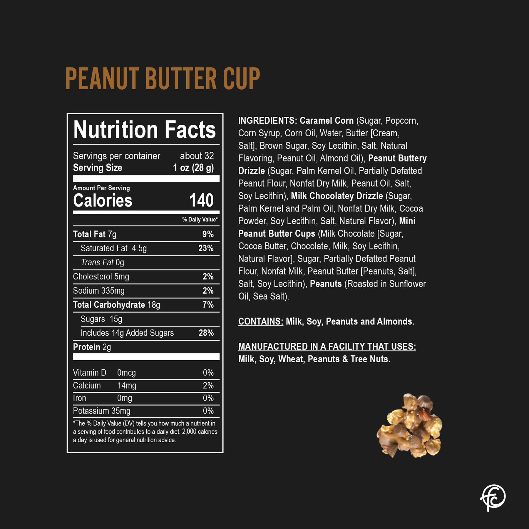 Peanut Butter Cup | Caramel Corn Chocolate Popcorn