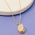 Mother Of Pearl Cross Locket Necklace