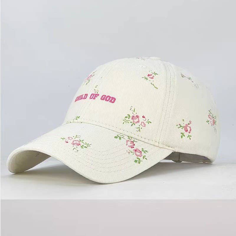 Floral Child of God Baseball Cap