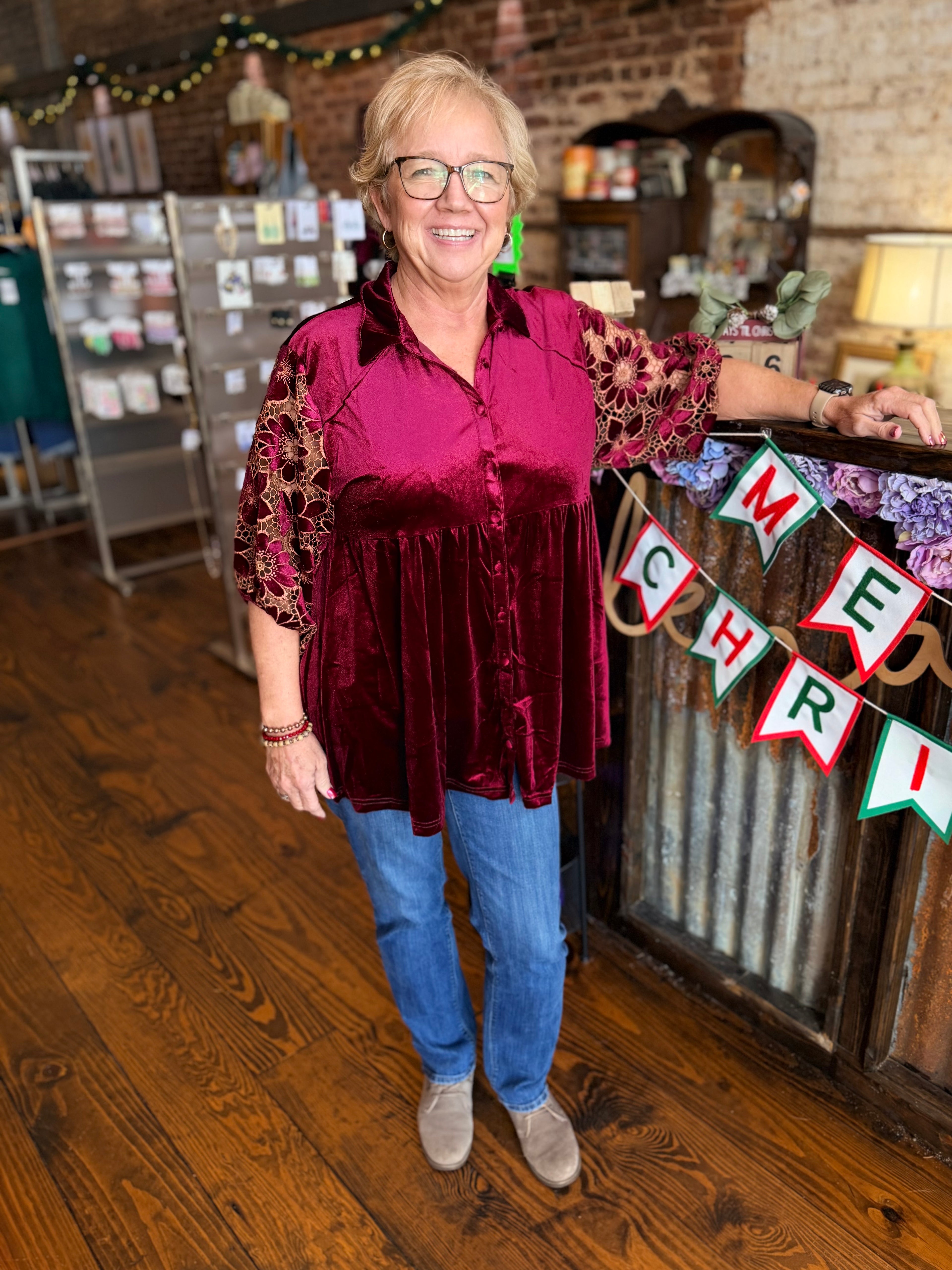 The Velvet Bloom Blouse