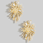 Mixed Gems Bursting Stud Earrings