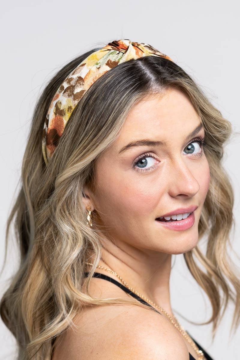 Knotted Floral Pattern Headband