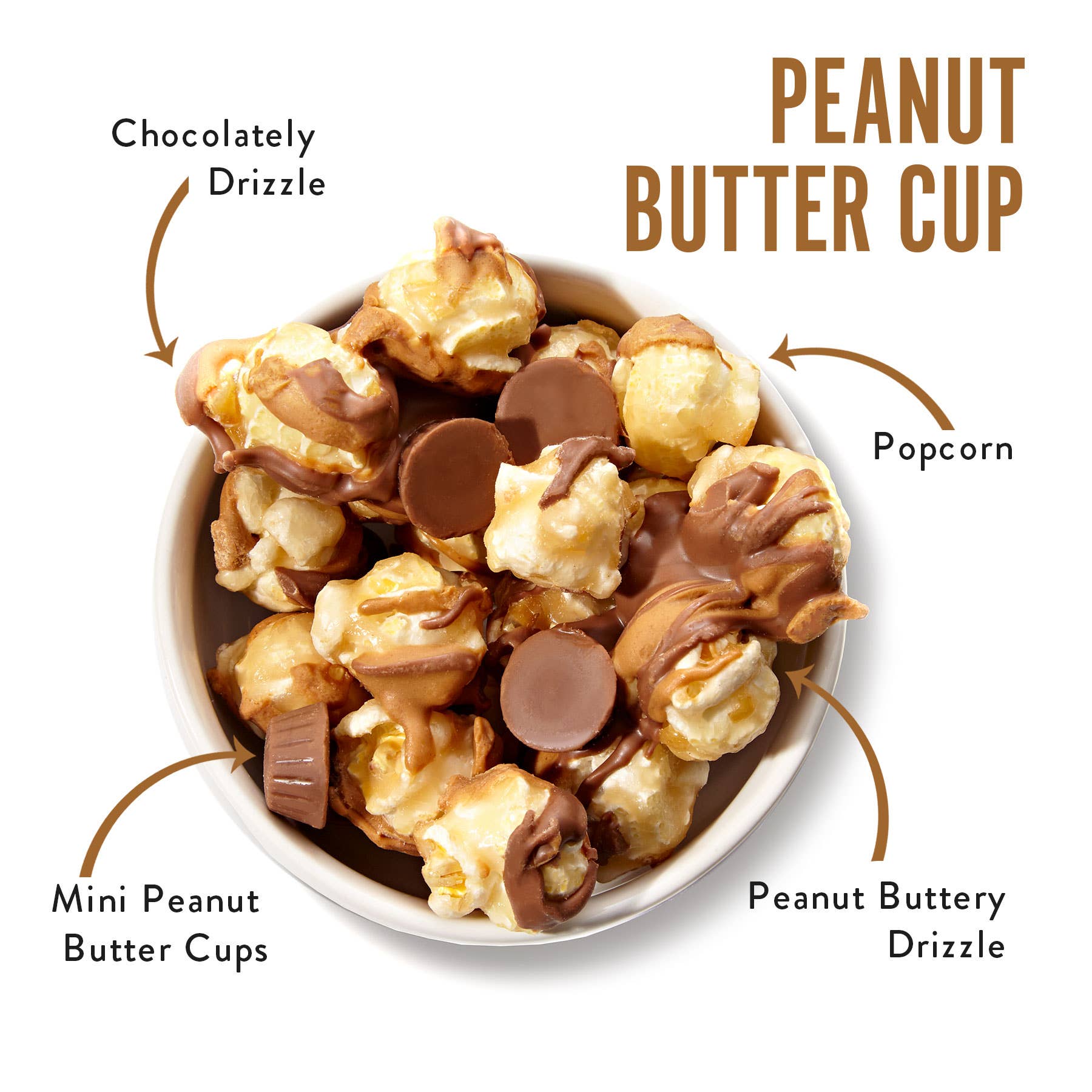Peanut Butter Cup | Caramel Corn Chocolate Popcorn