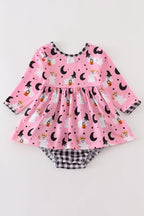 Girls Pink & Gingham Ghost Bubble