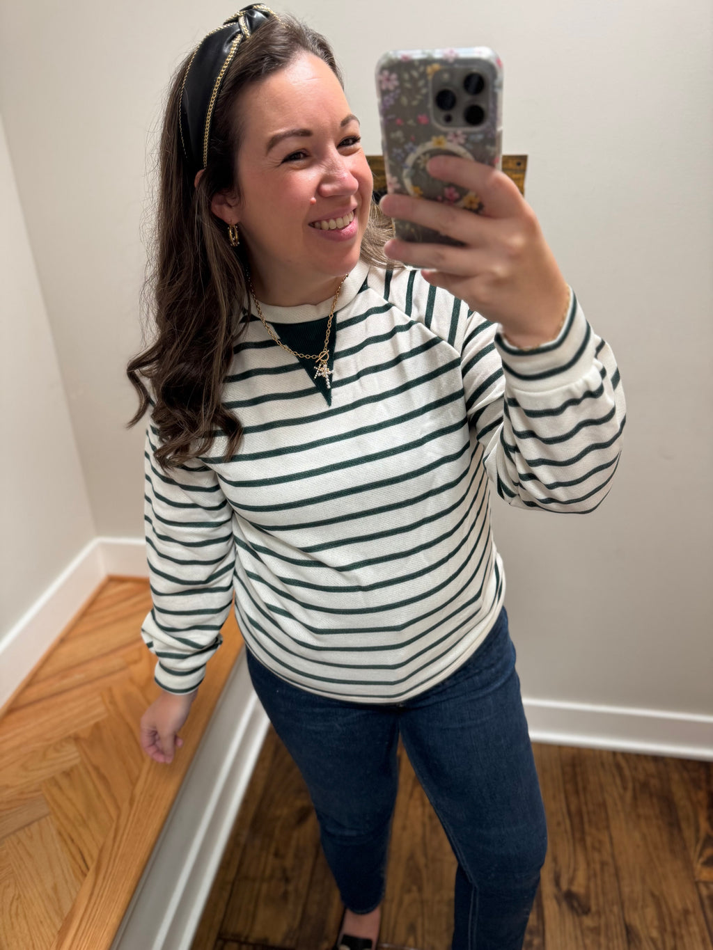 The Evergreen Stripe Top