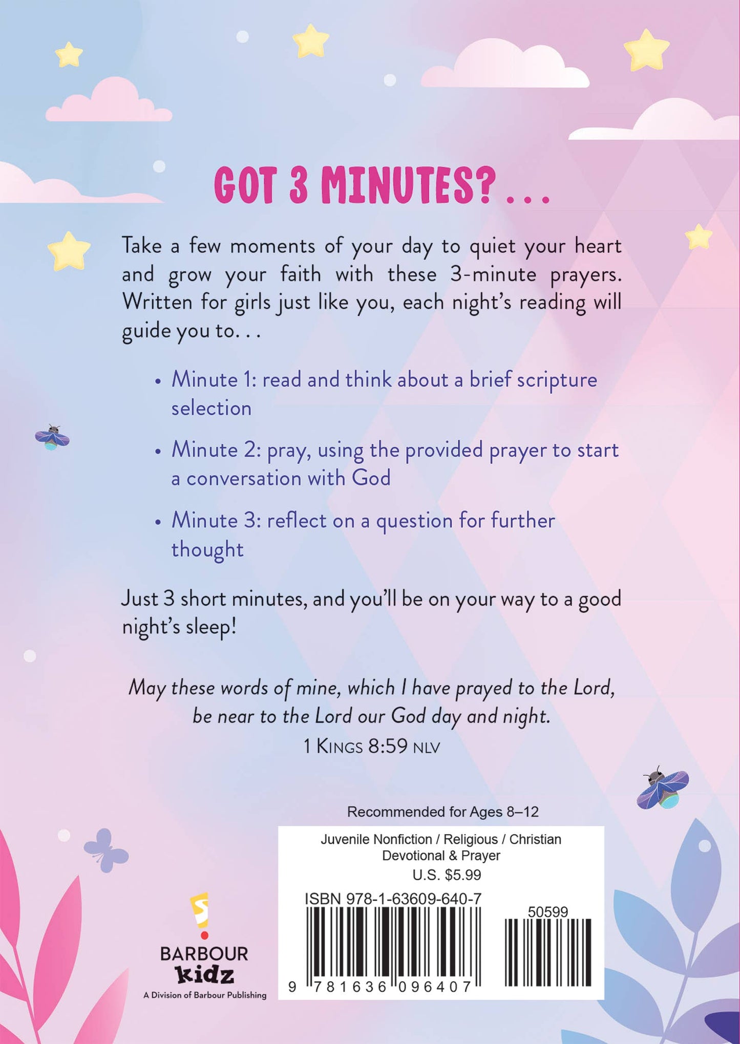 3-Minute Bedtime Prayers for Girls