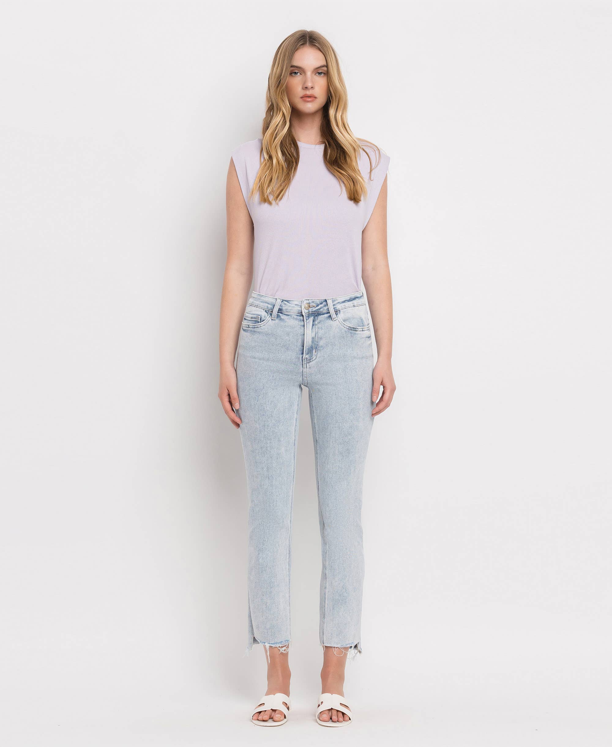 Starla High Rise Straight Jeans in Light Wash