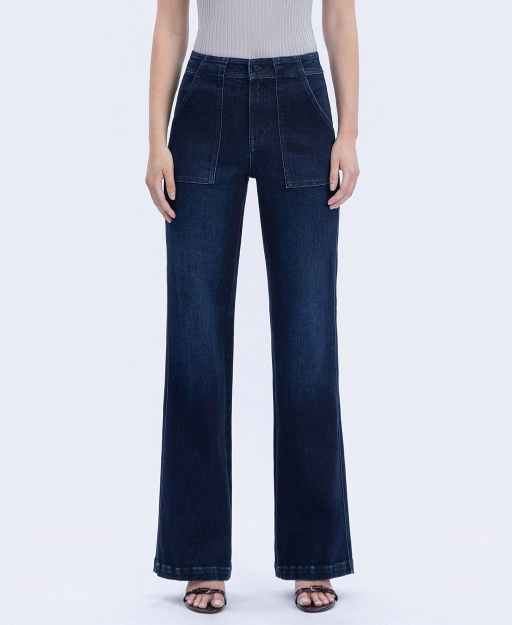 Vintage High Rise Flare Jeans - Vervet
