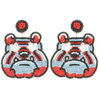 Bulldog Beaded Earrings