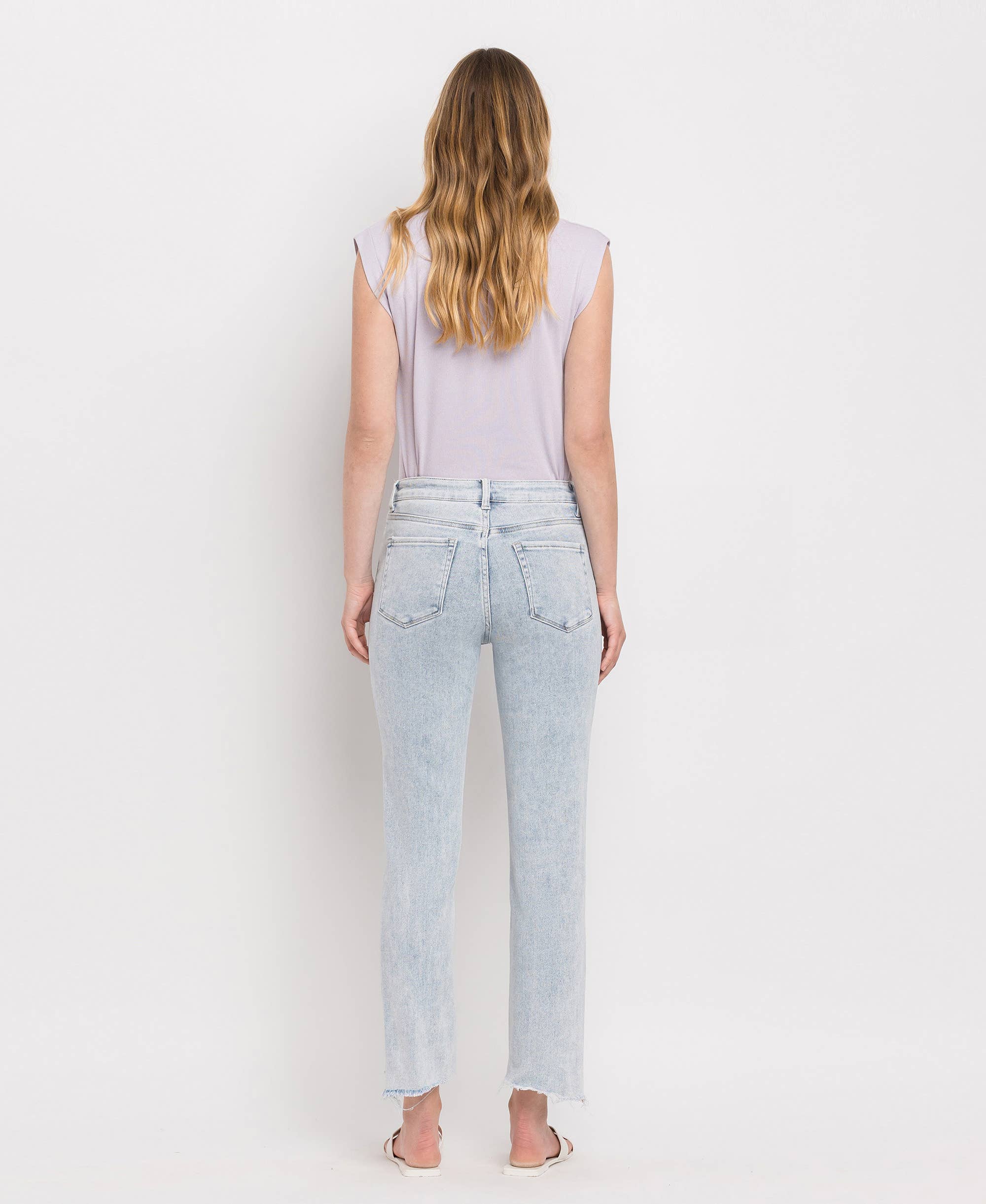 Starla High Rise Straight Jeans in Light Wash