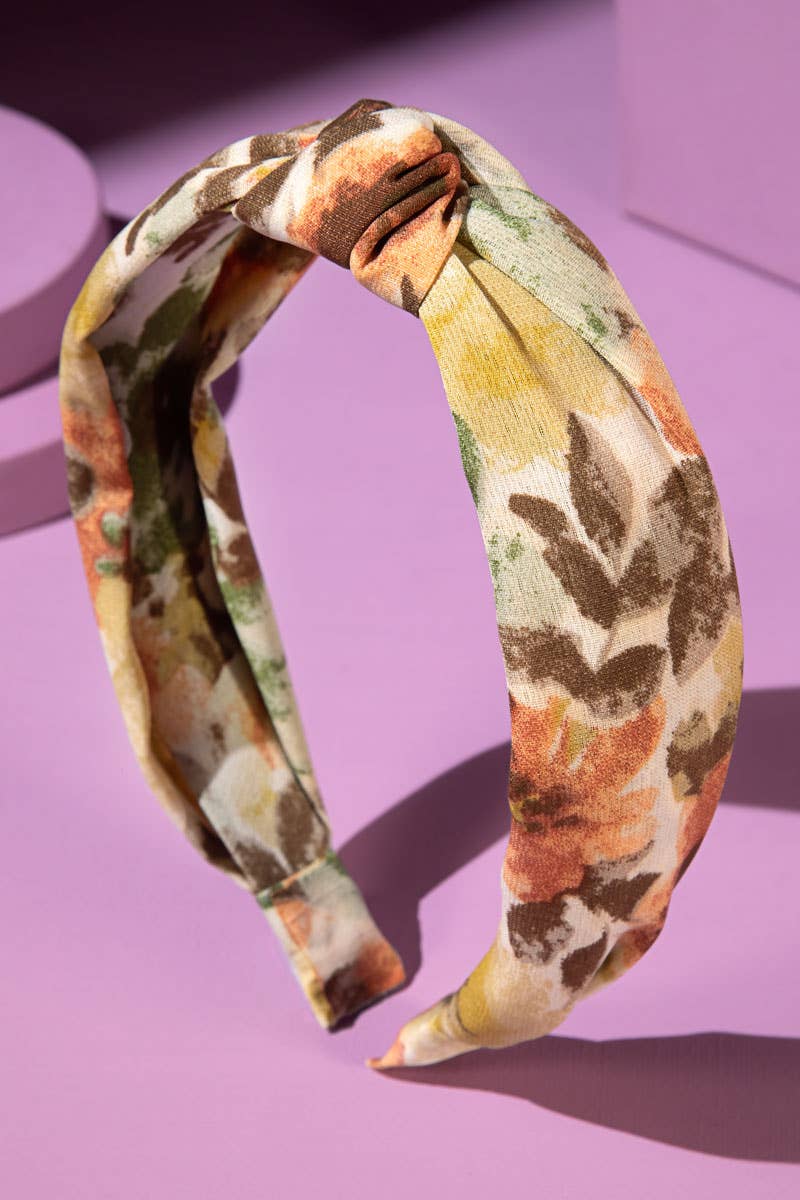 Knotted Floral Pattern Headband