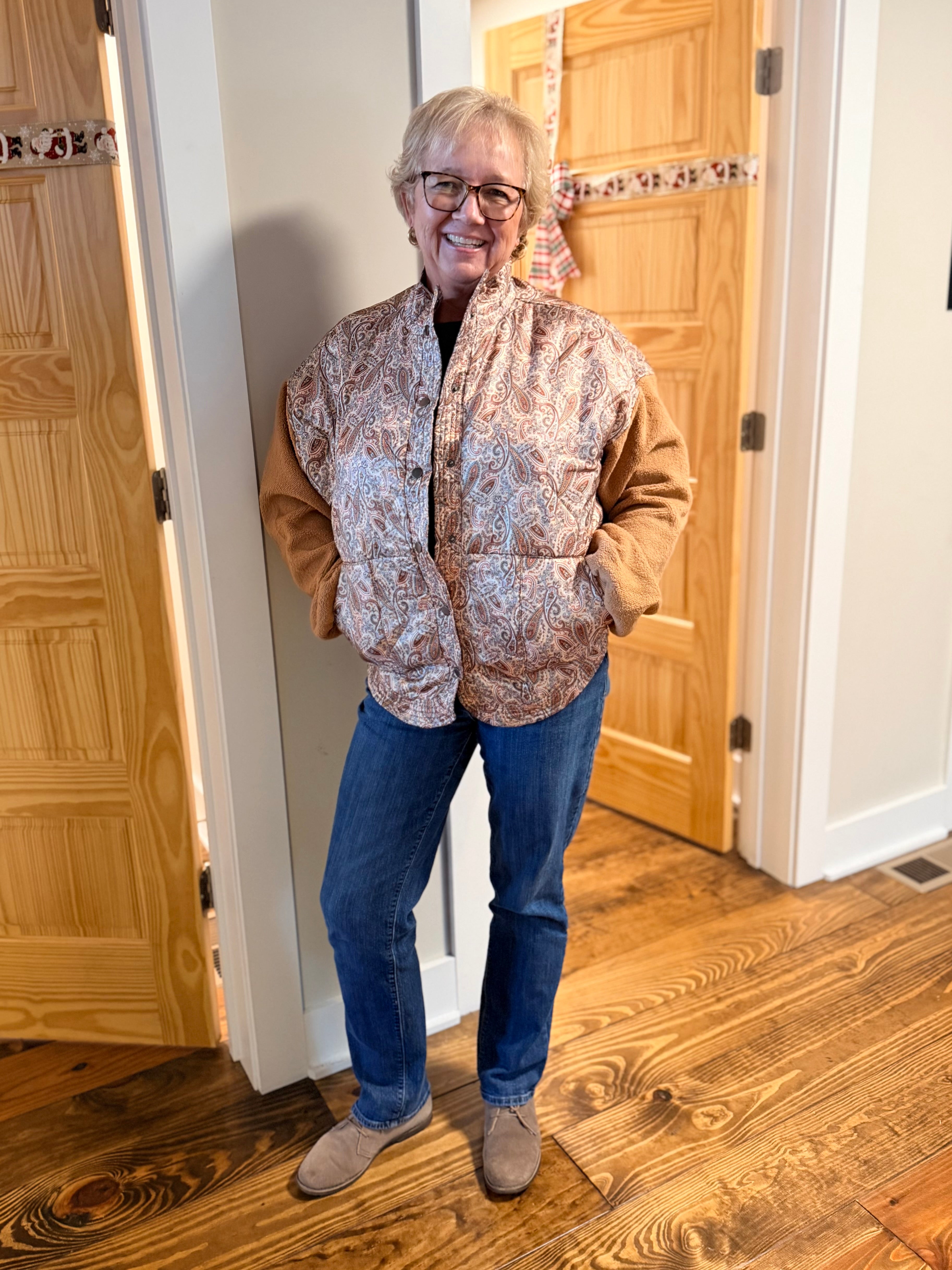 The Paisley Patch Puff Jacket