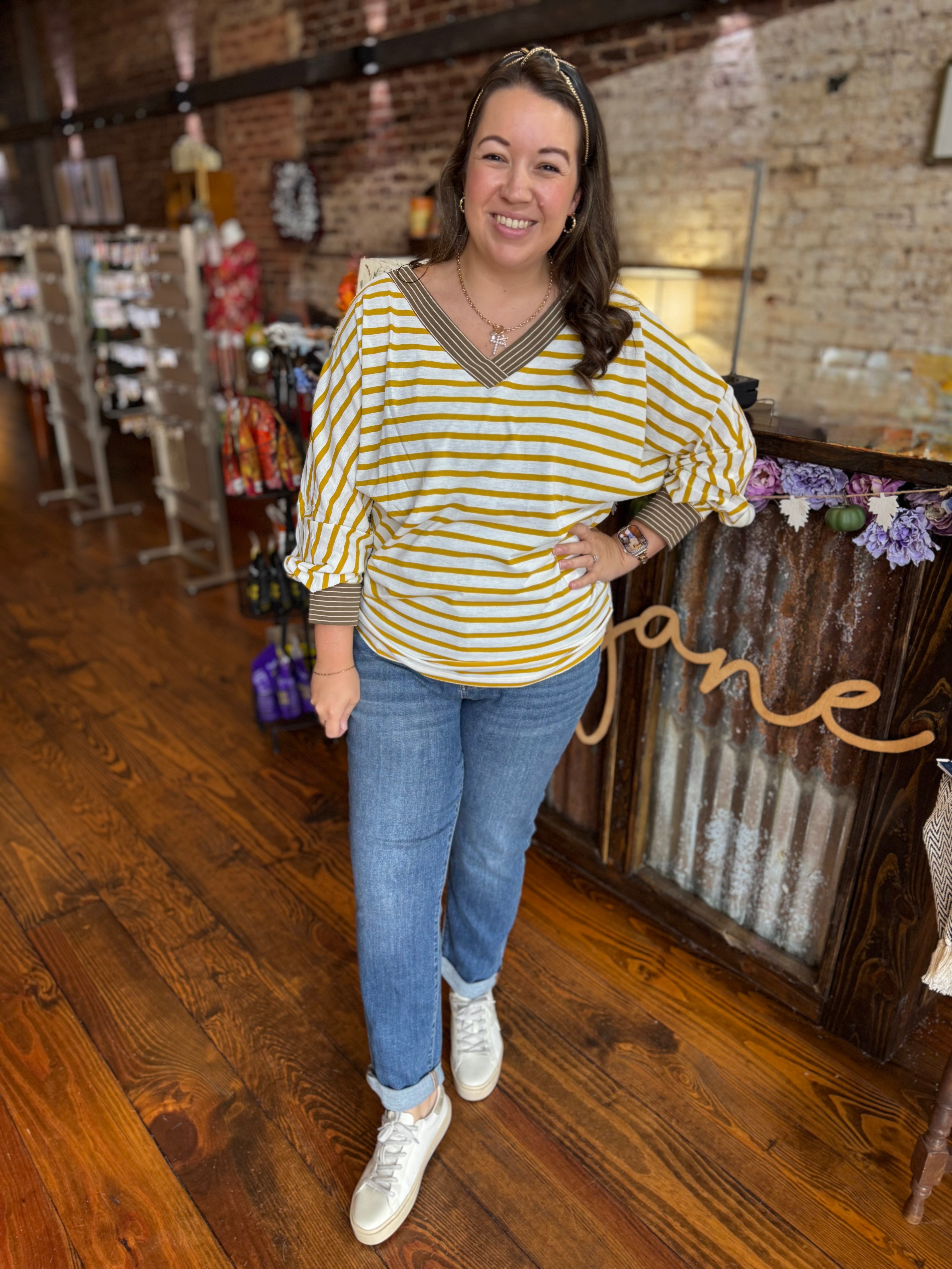 The Marigold Stripe Top