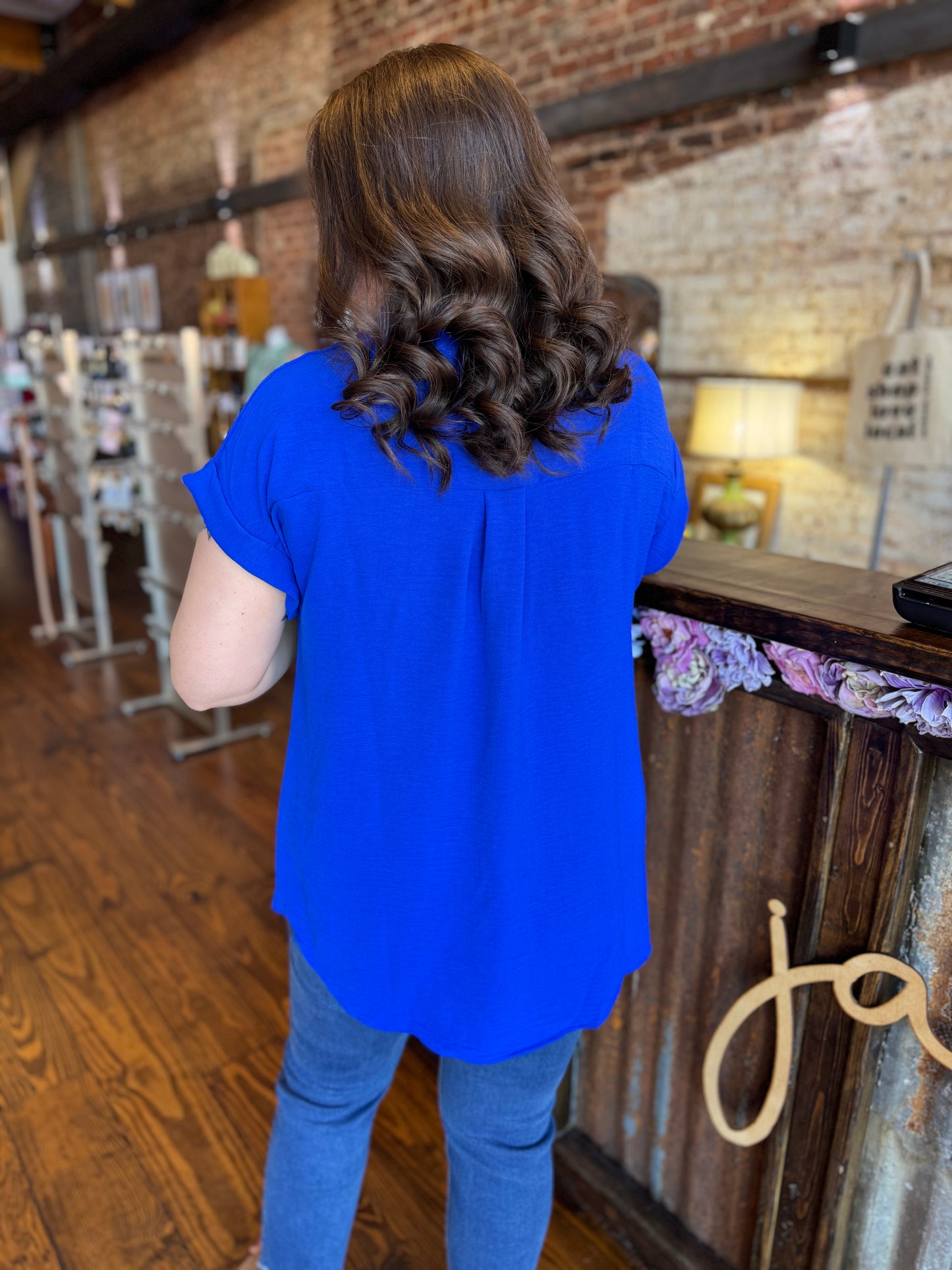 Caroline Button-up Woven Top