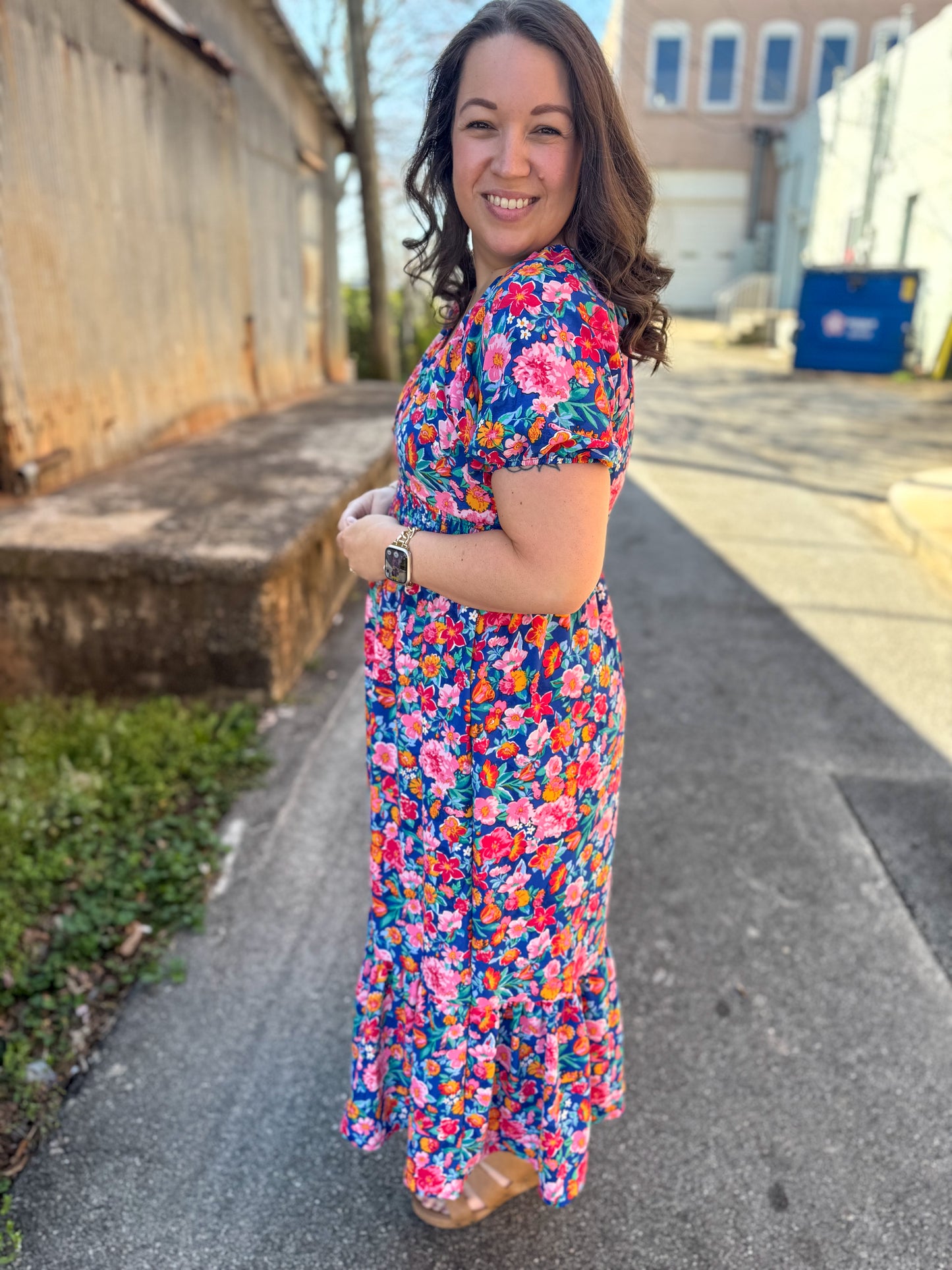 Spring Ready Floral Midi Dress