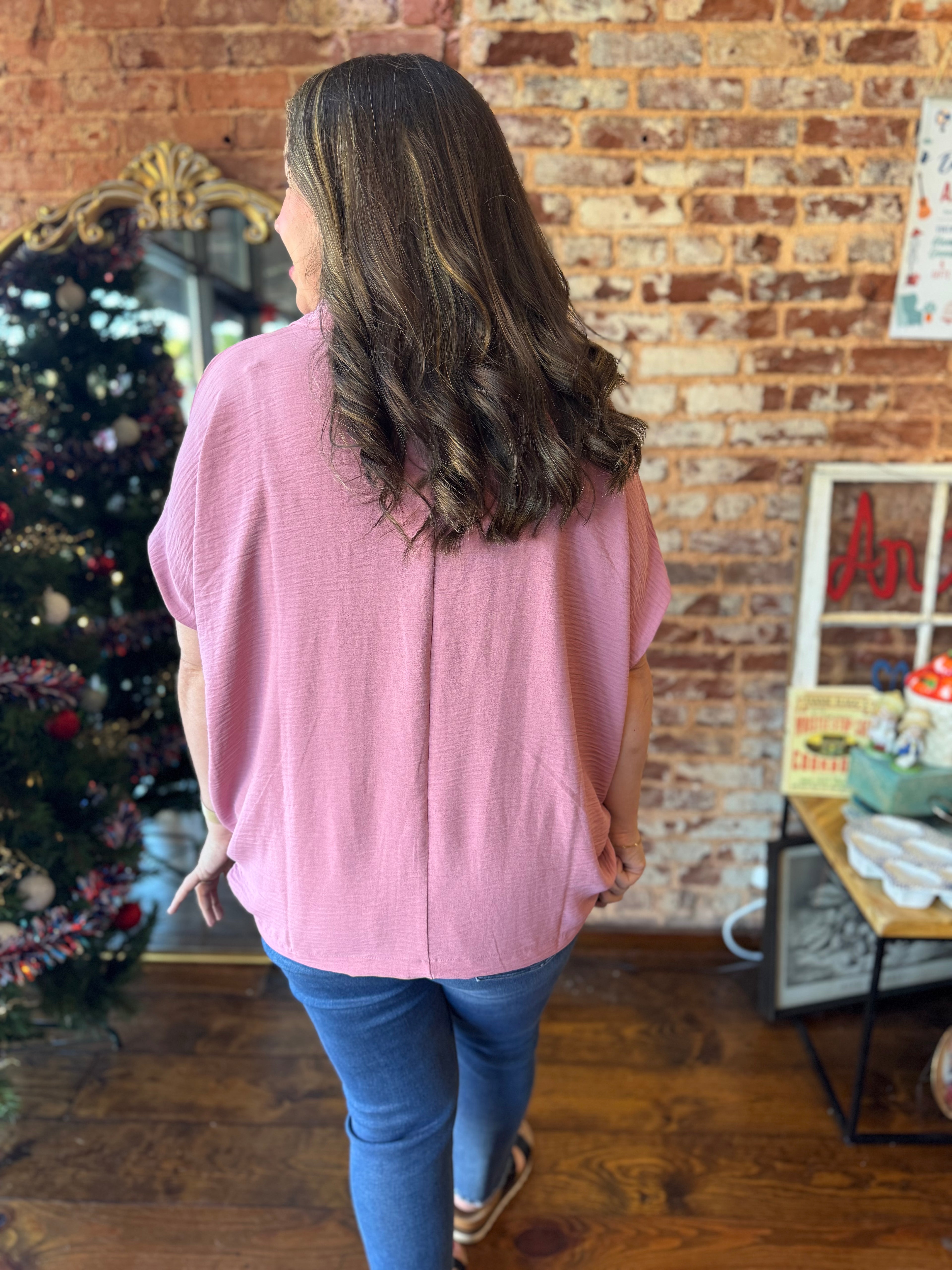 Selena Woven Collared Oversized Blouse