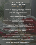 Beginner Sewing Class - 4 Part Series