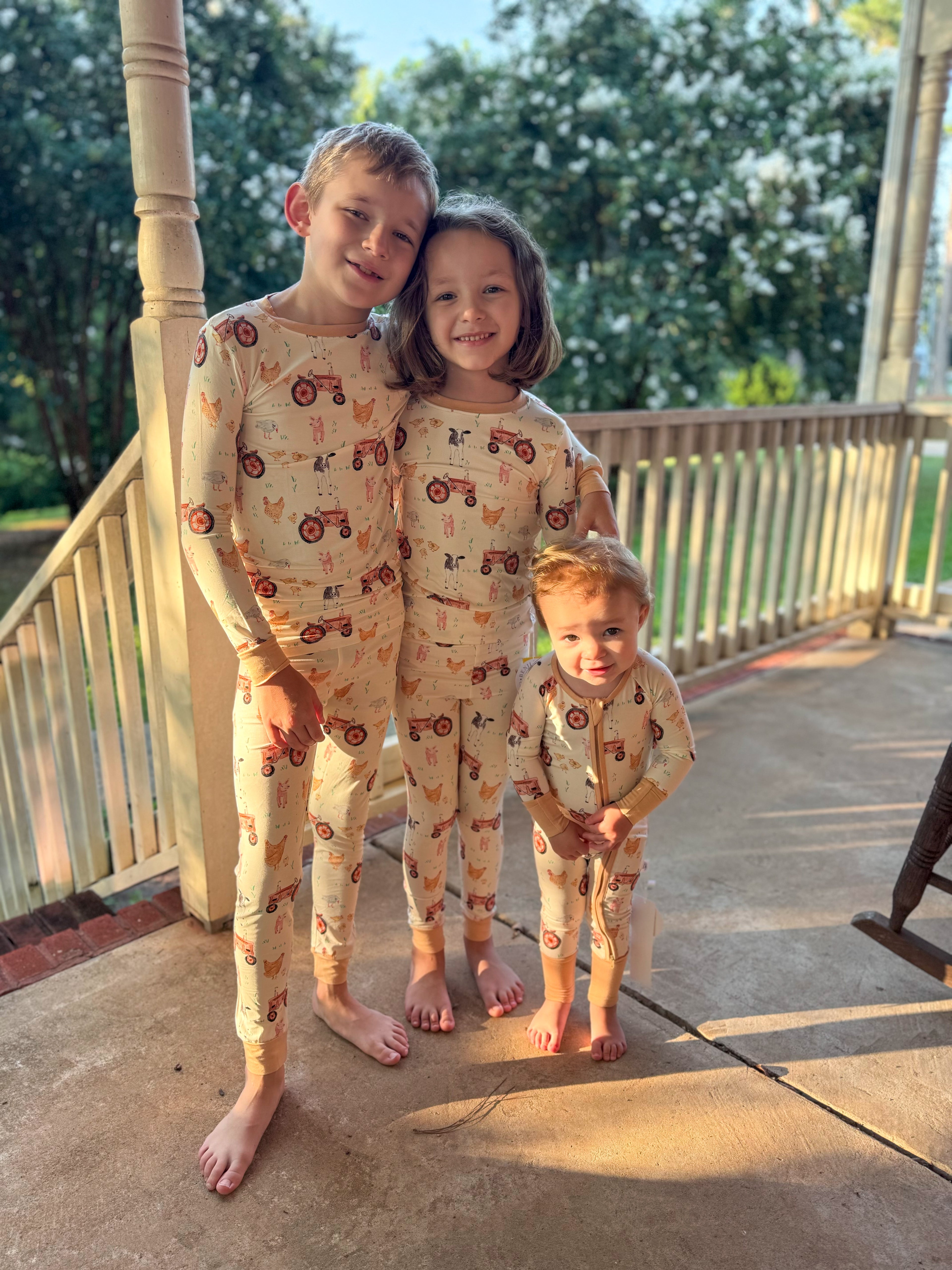 On the Farm Bamboo Pajamas Set