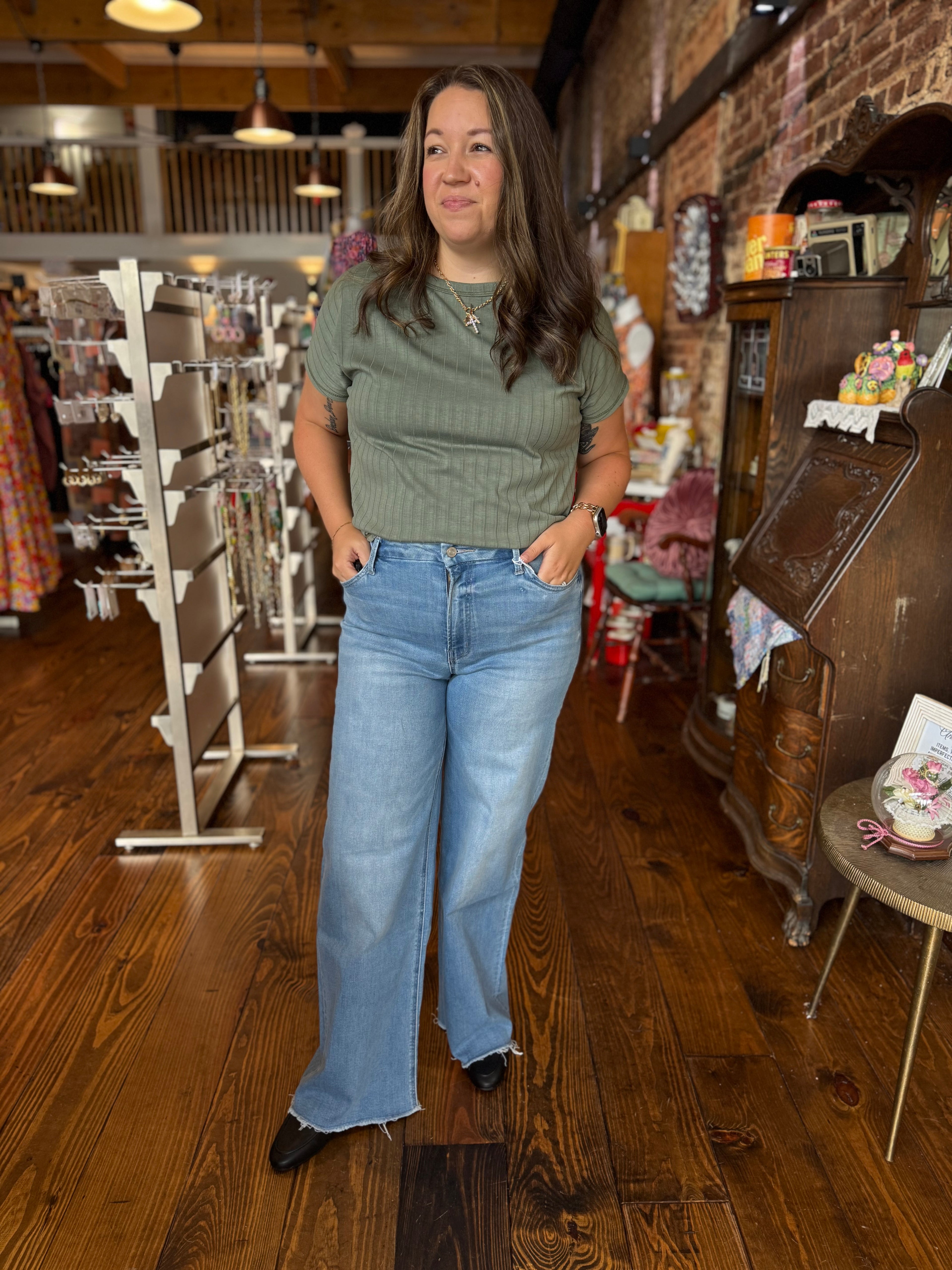 Lucky High Rise Wide Leg Jeans