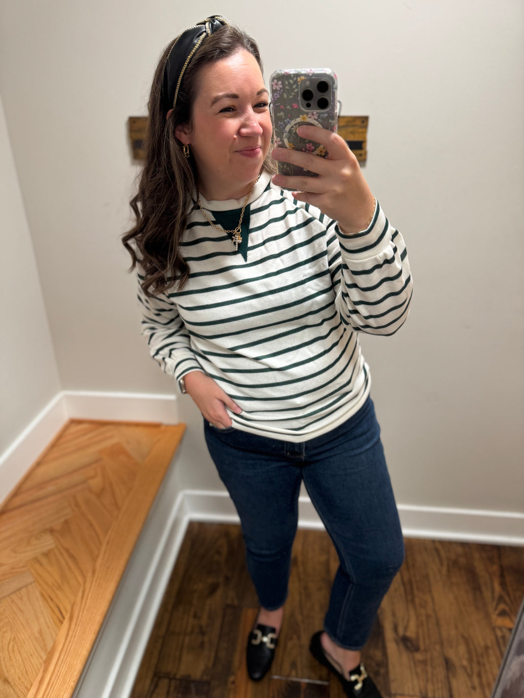 The Evergreen Stripe Top