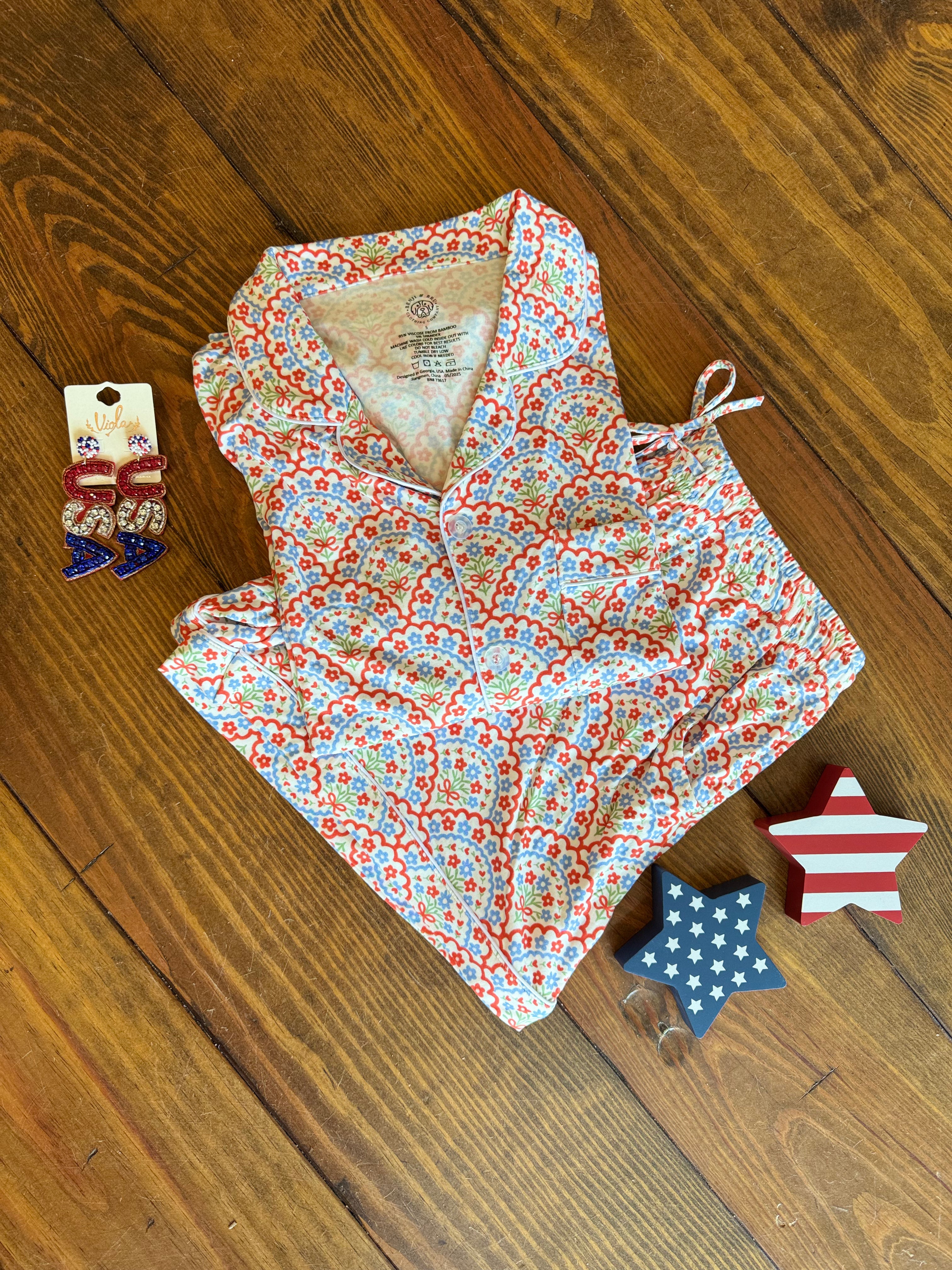 "Americana Bloom" Adult Pajamas Set