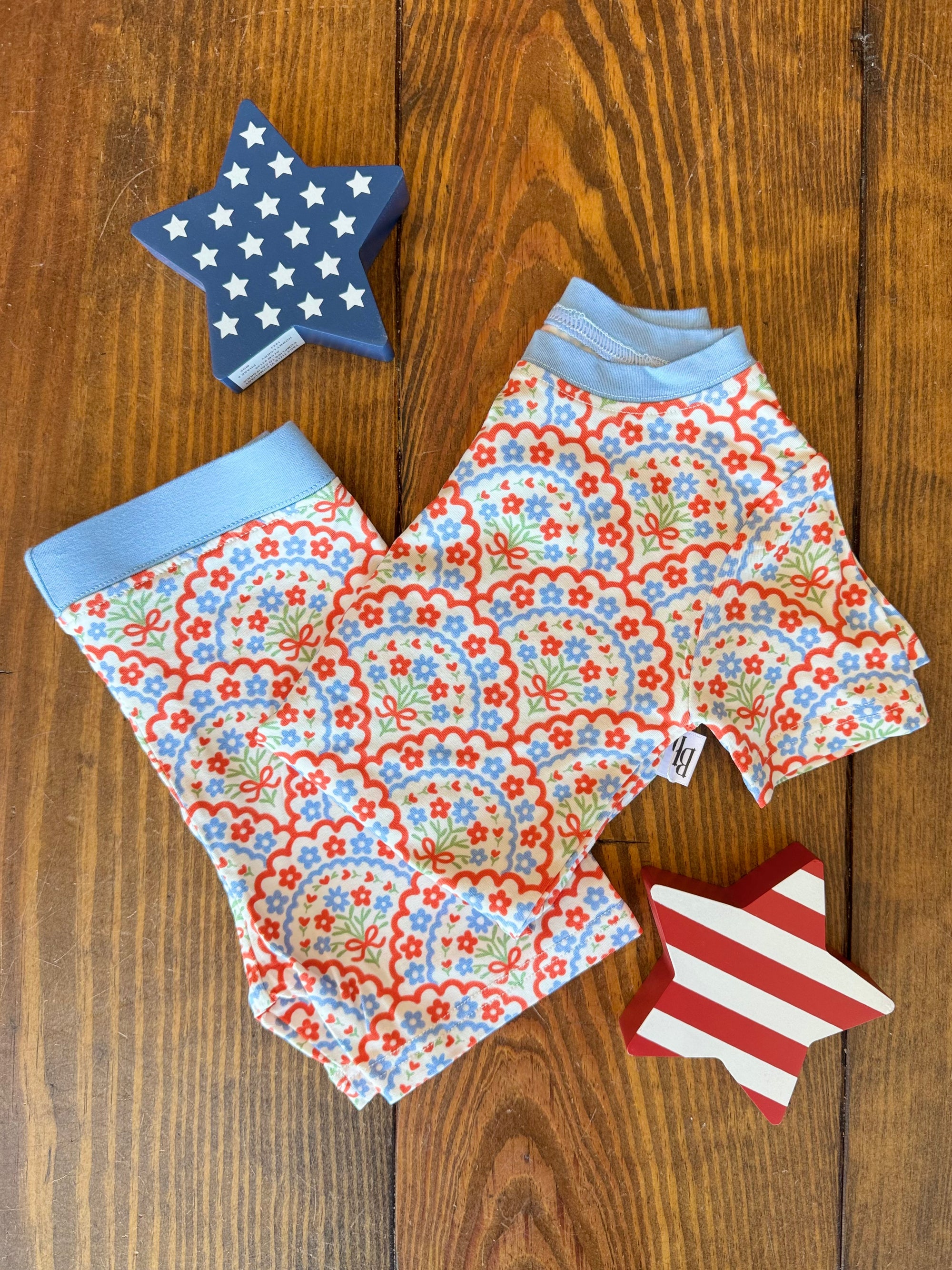 "Americana Bloom" Bamboo Pajamas Set