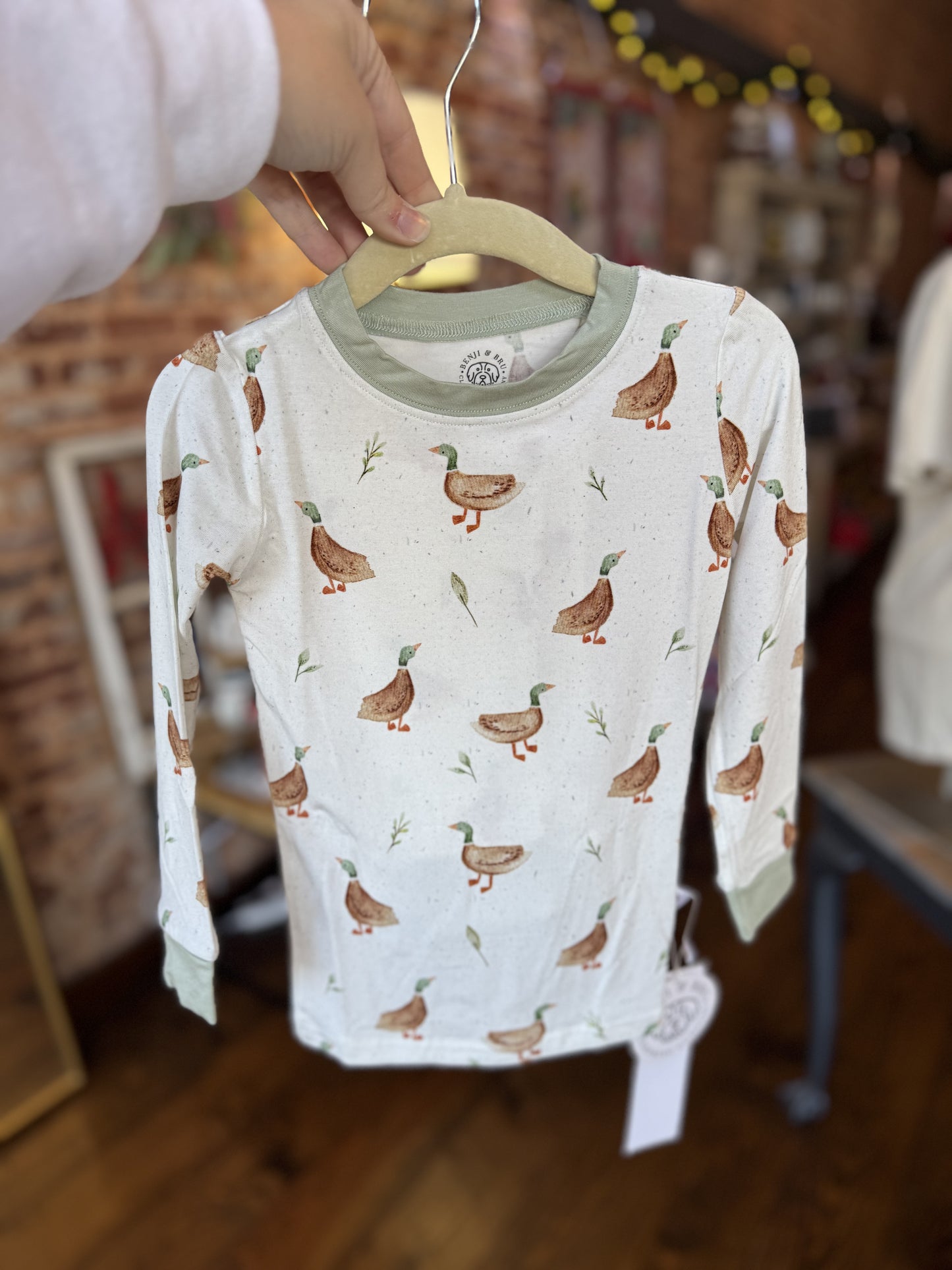 Ducks in the Meadow Bamboo Pajamas Set