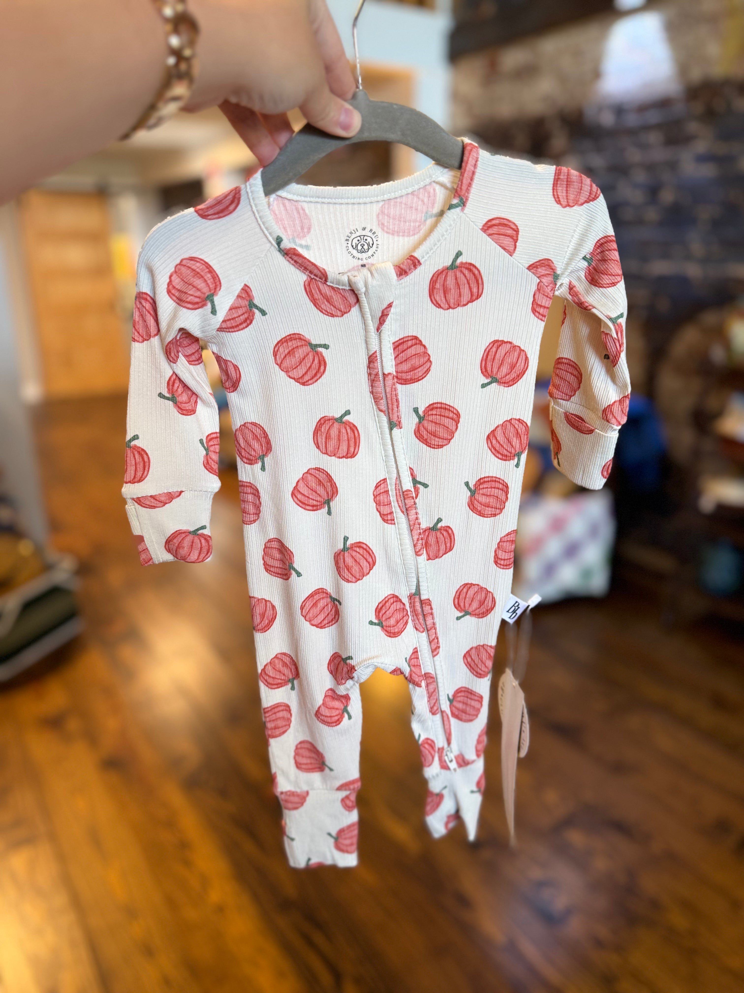 Lil' Pumpkin Bamboo Zippie Pajamas