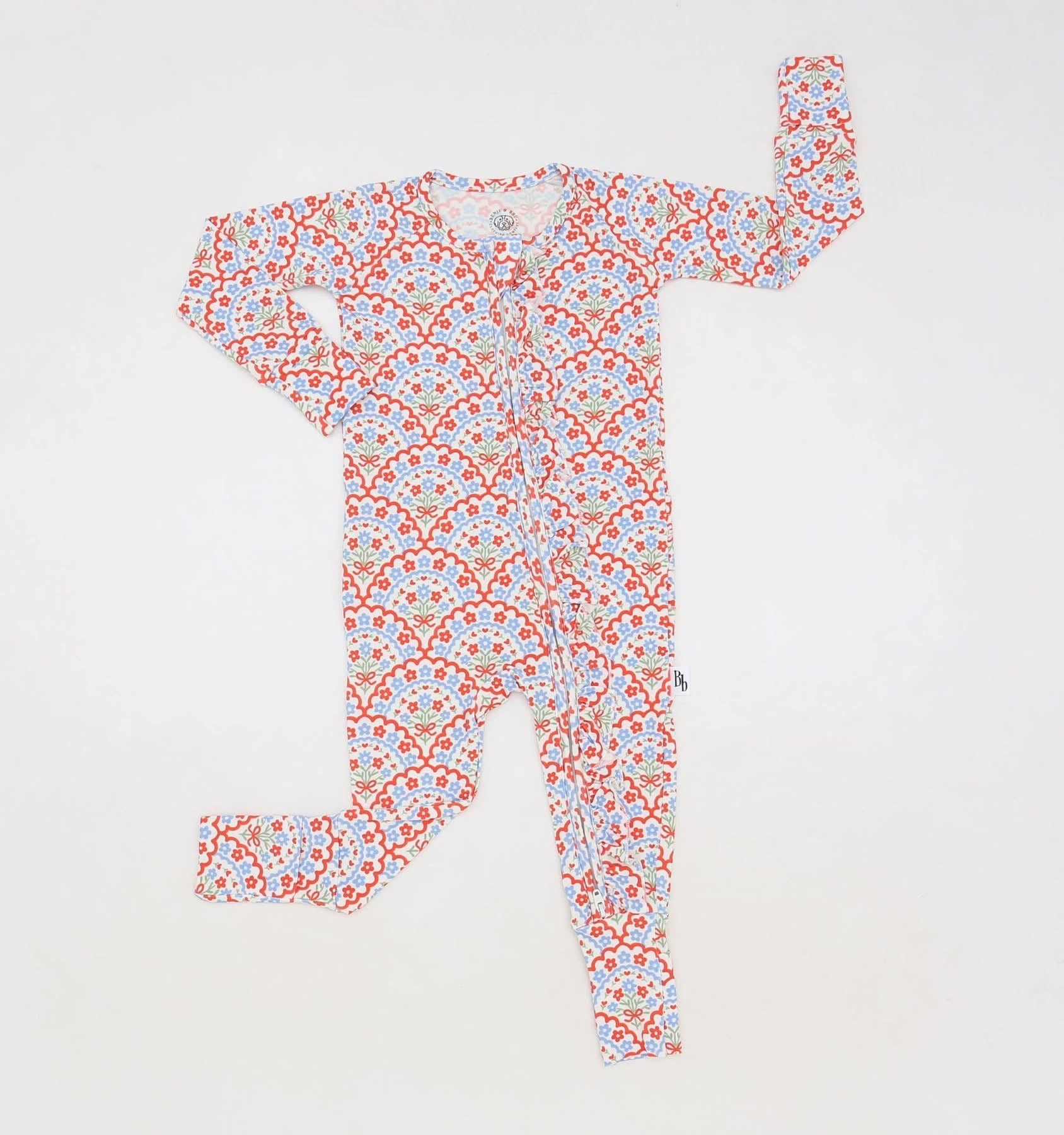 "Americana Bloom" Bamboo Zippie Pajamas