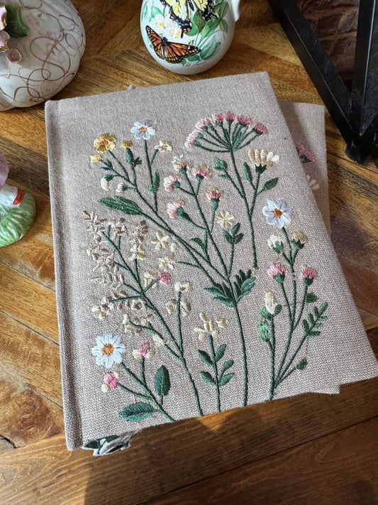 Cross Stitch Wildflower Notebook
