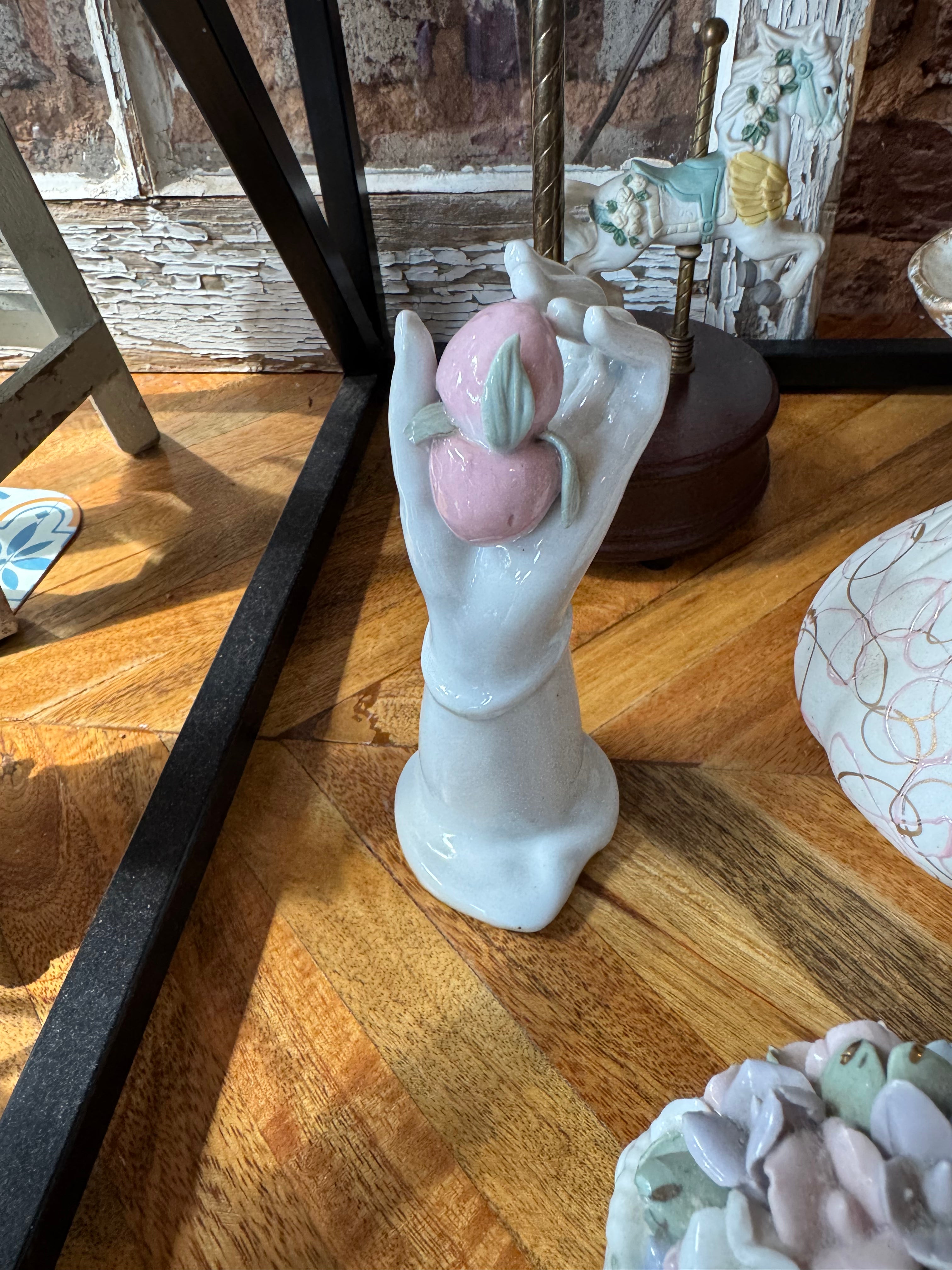 Ceramic Hand with Peaches