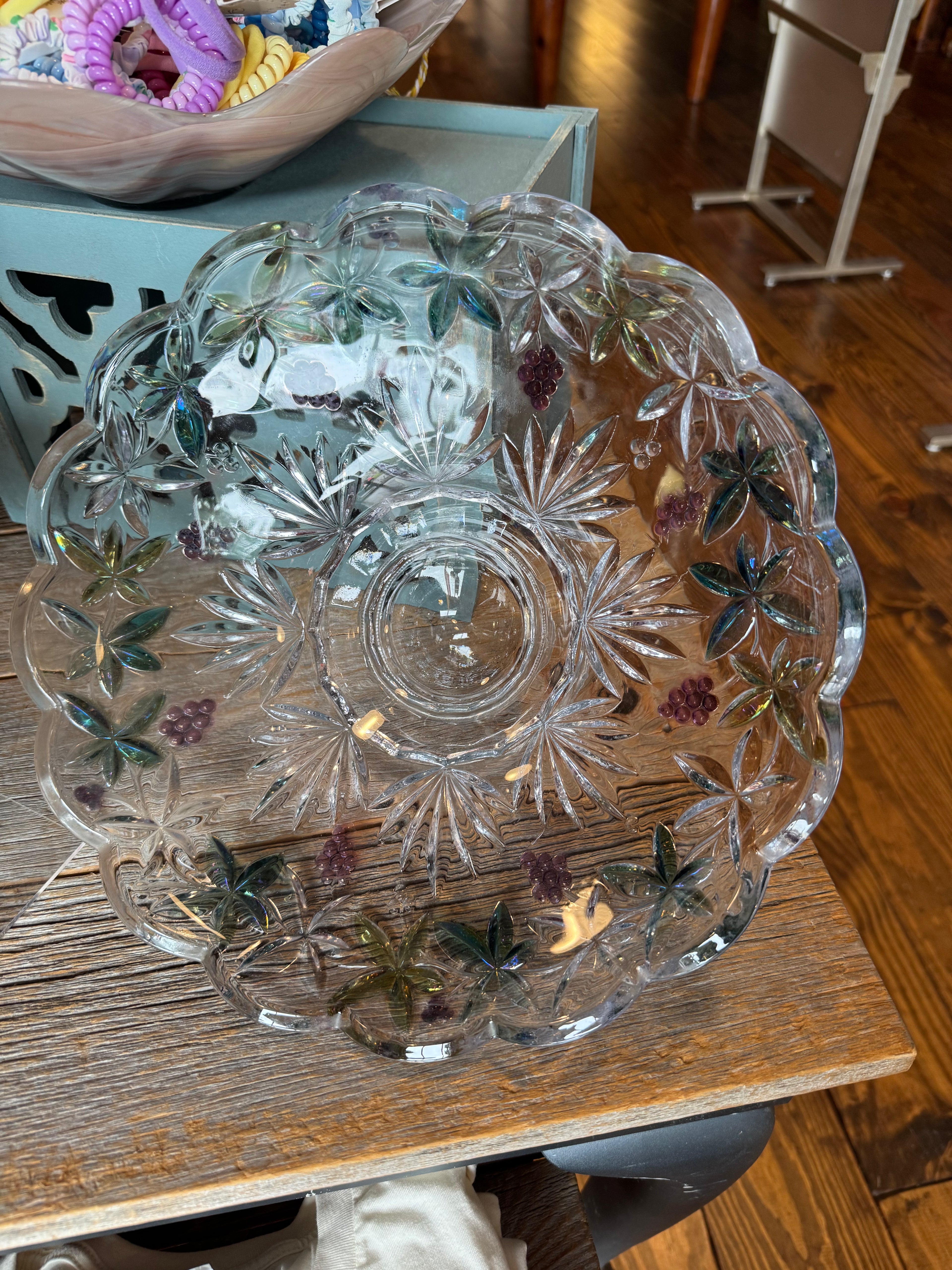Crystal Grapes Bowl