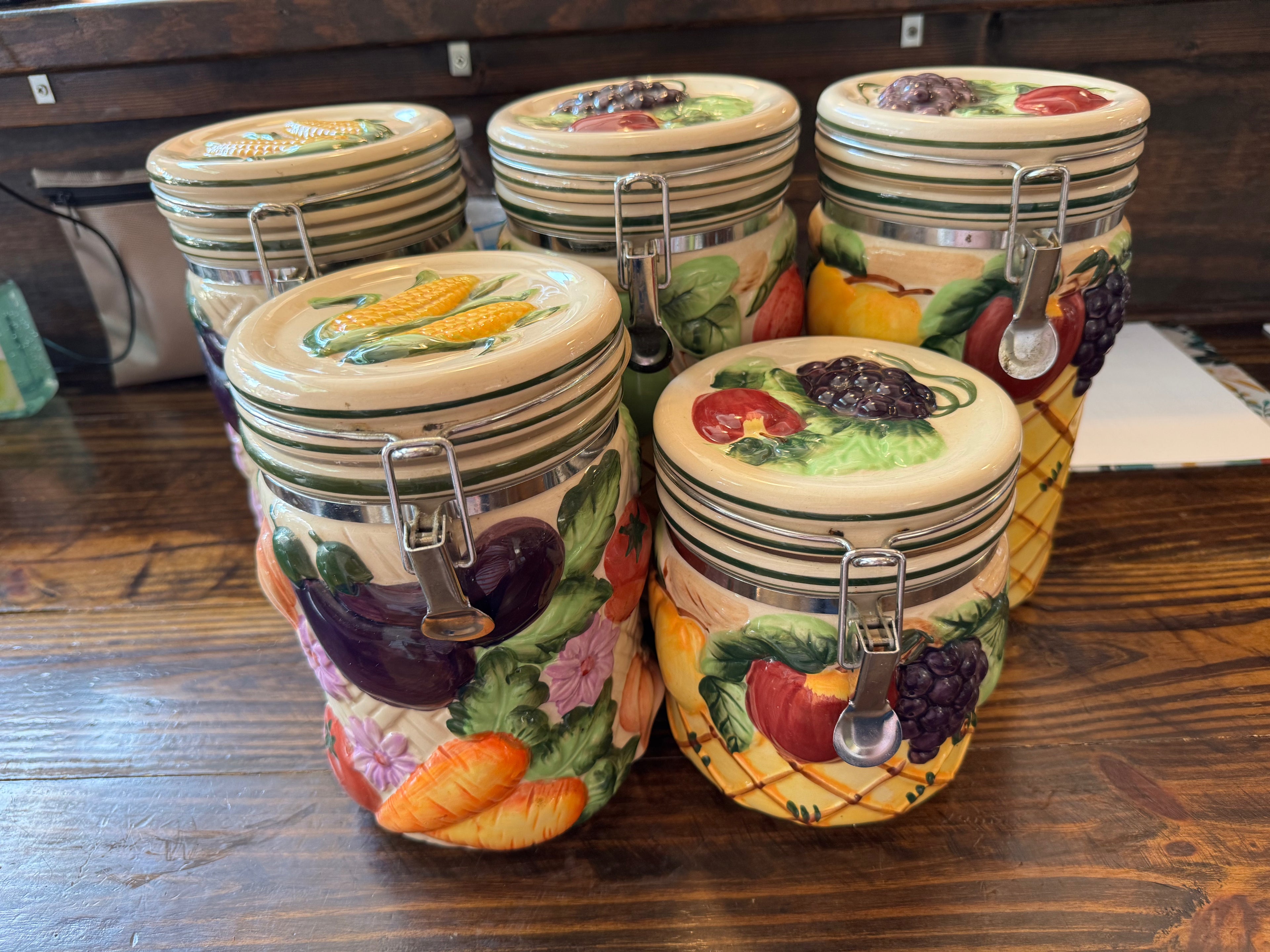 Fruit & Veggie Canisters (Set of 5)