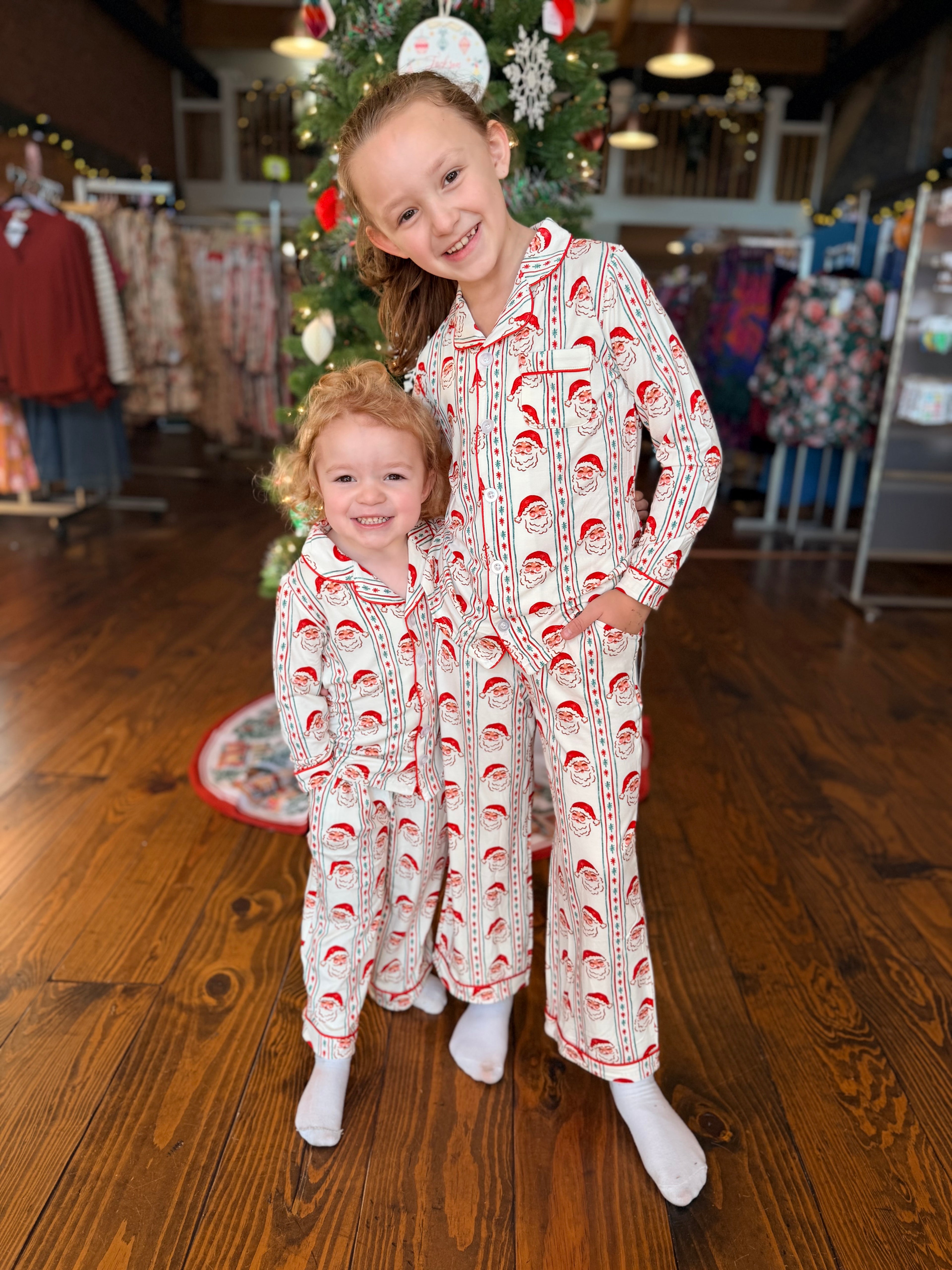 Vintage Santa Bamboo Pajamas Set