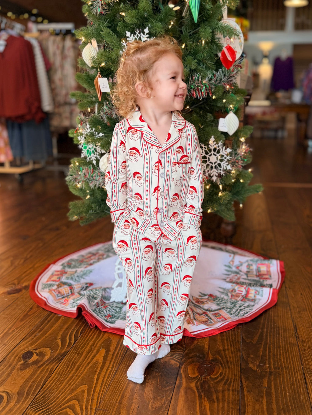 Vintage Santa Bamboo Pajamas Set