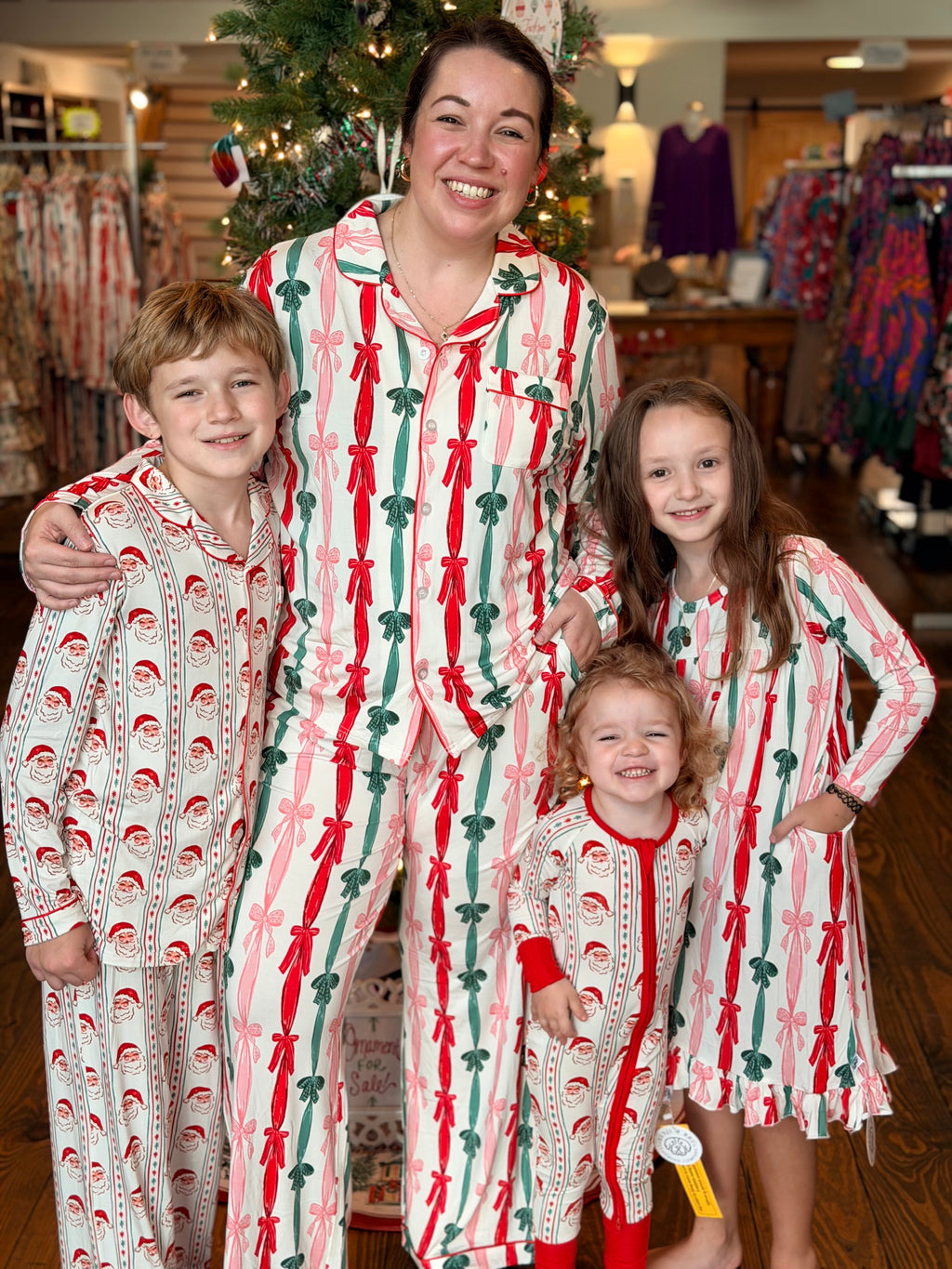 Christmas Bows Bamboo Nightgown