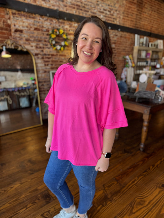 Oversized Relaxed Fit Terry Top