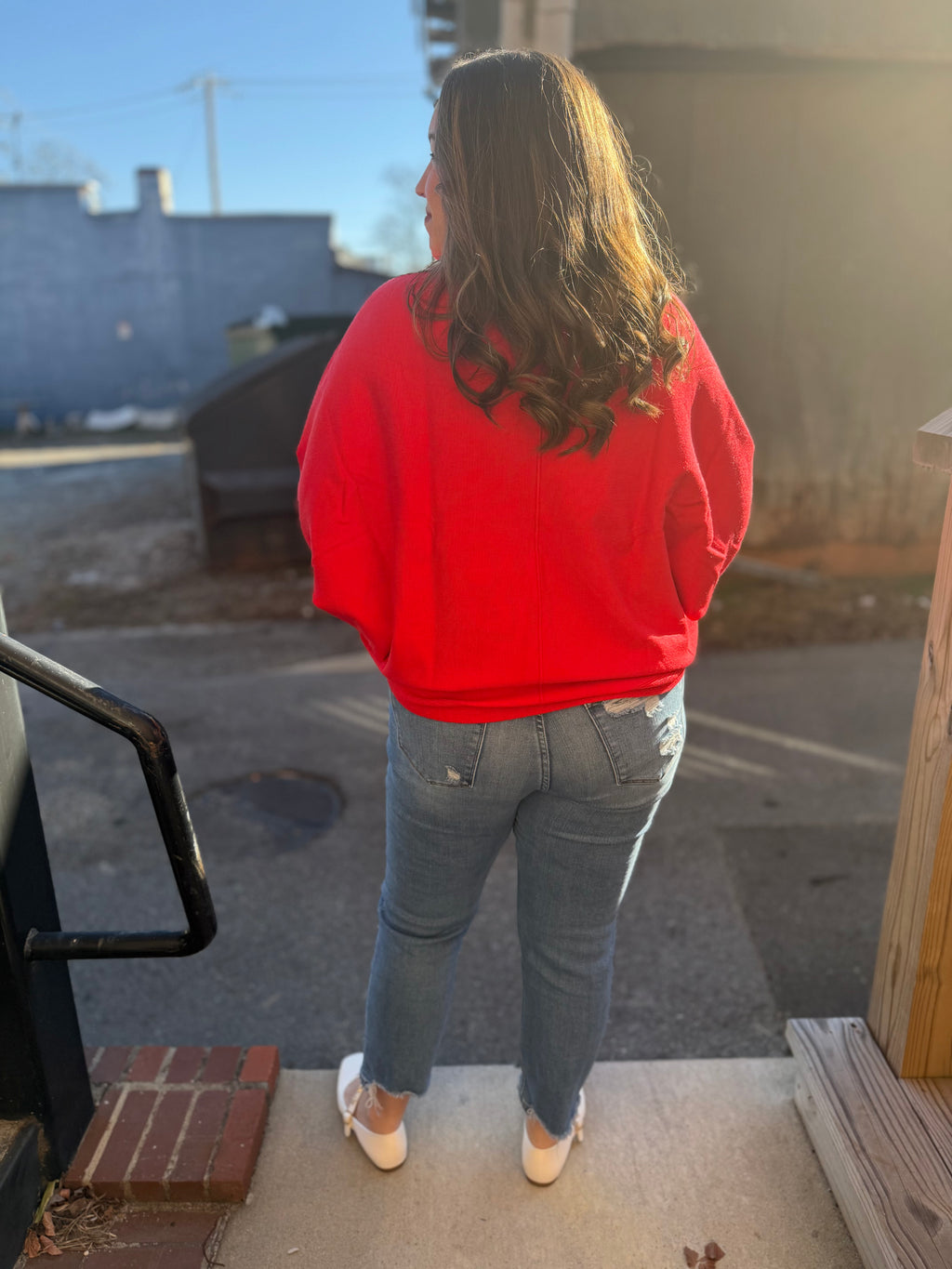 Radiant Ruby Sweater Top