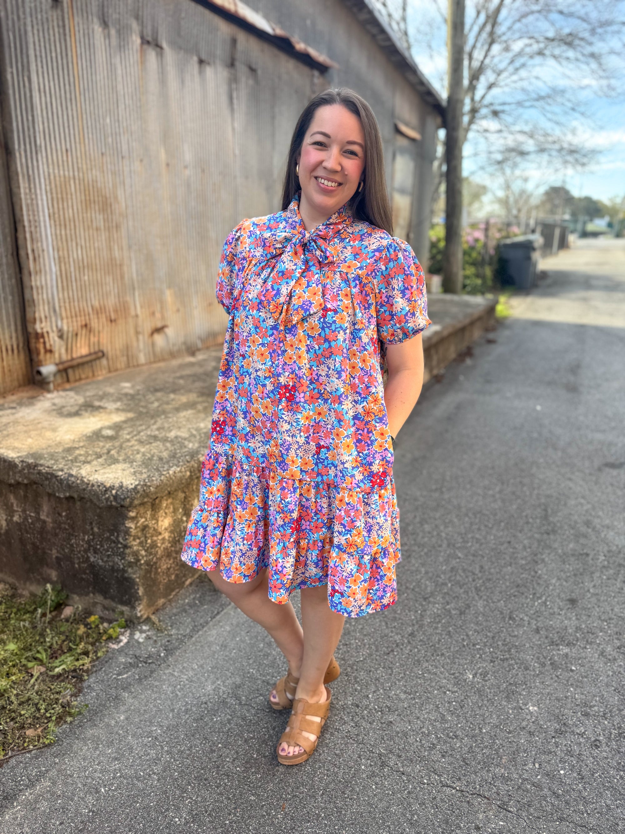 Bethany Bow Neck Dress