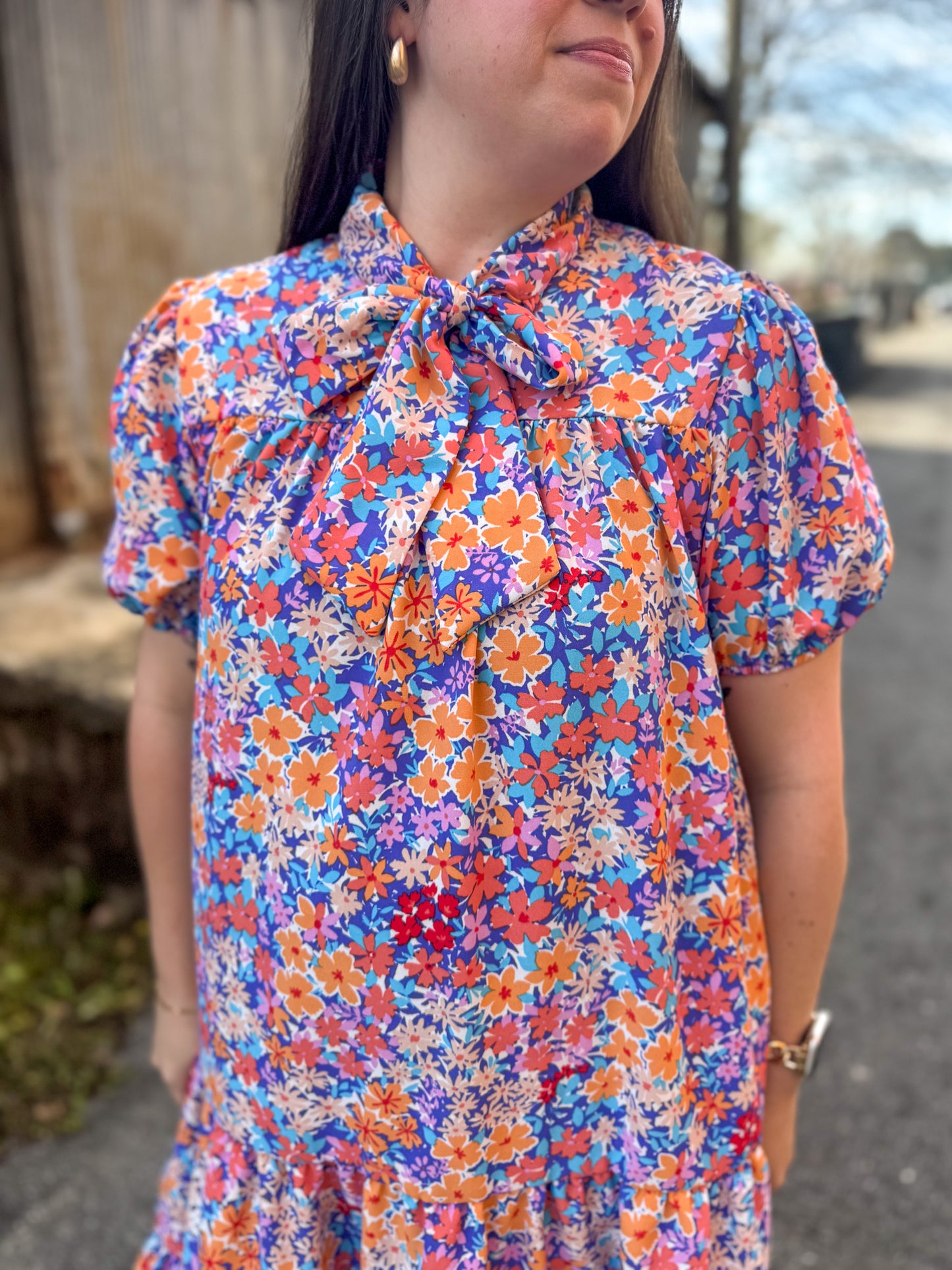 Bethany Bow Neck Dress