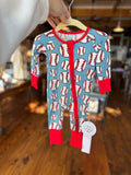 "Take Me Out to the Ball Game" Bamboo Zippie Pajamas