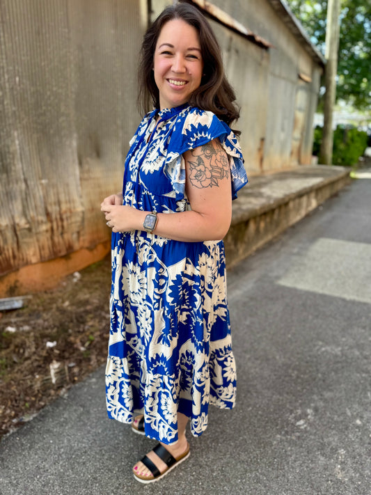 Indigo Escape Midi Dress