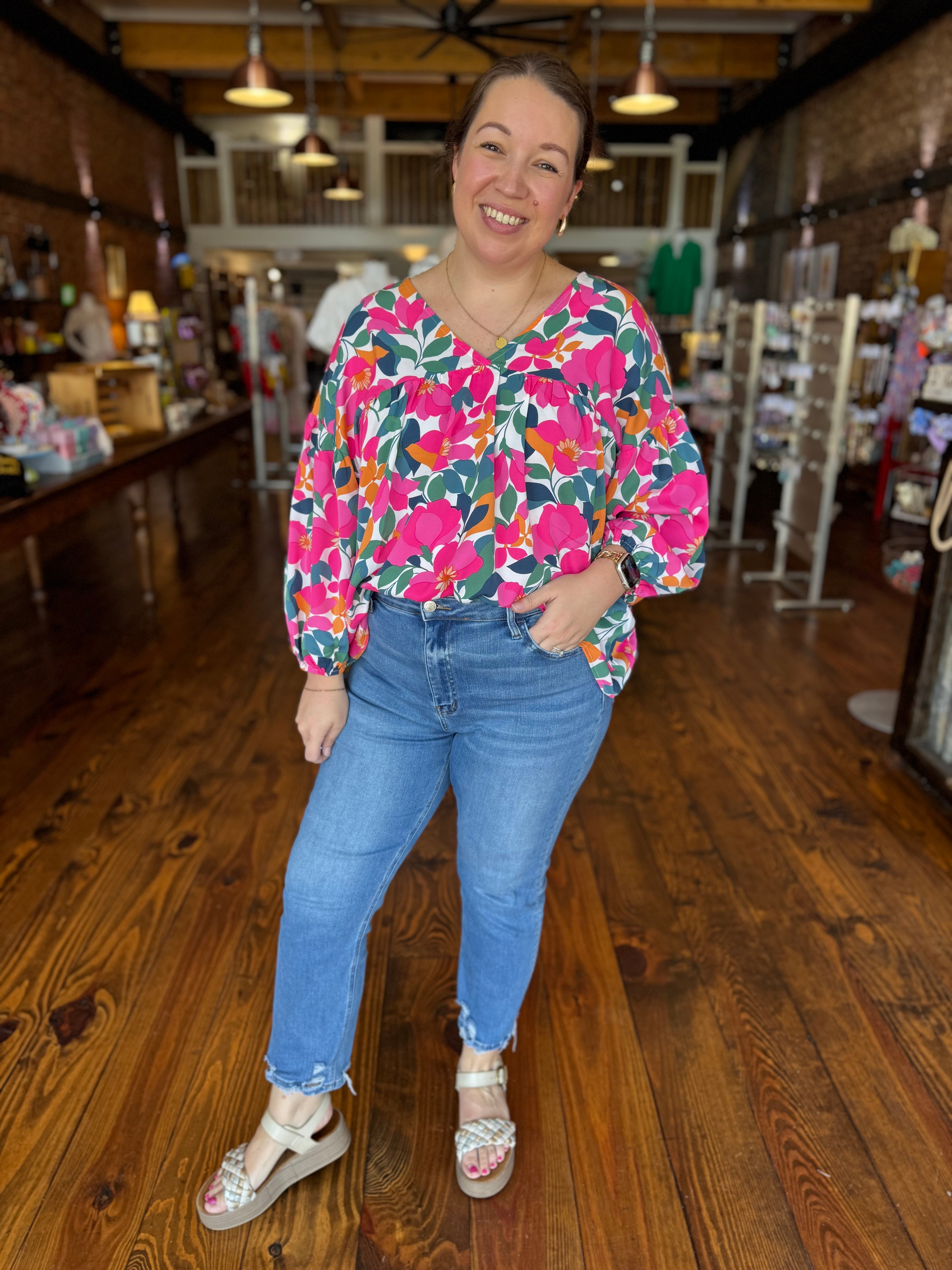 Boldly Blooming Top