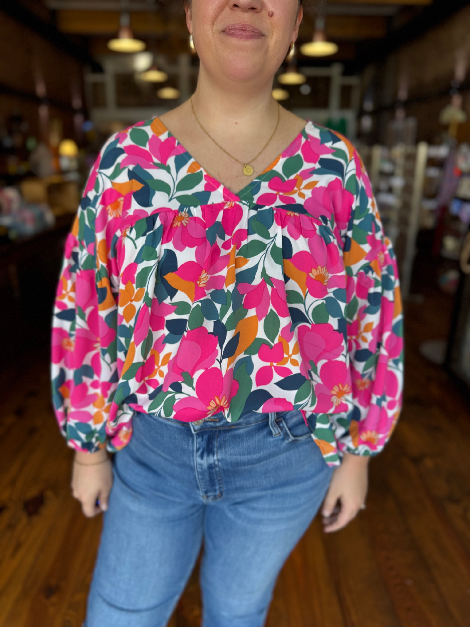 Boldly Blooming Top