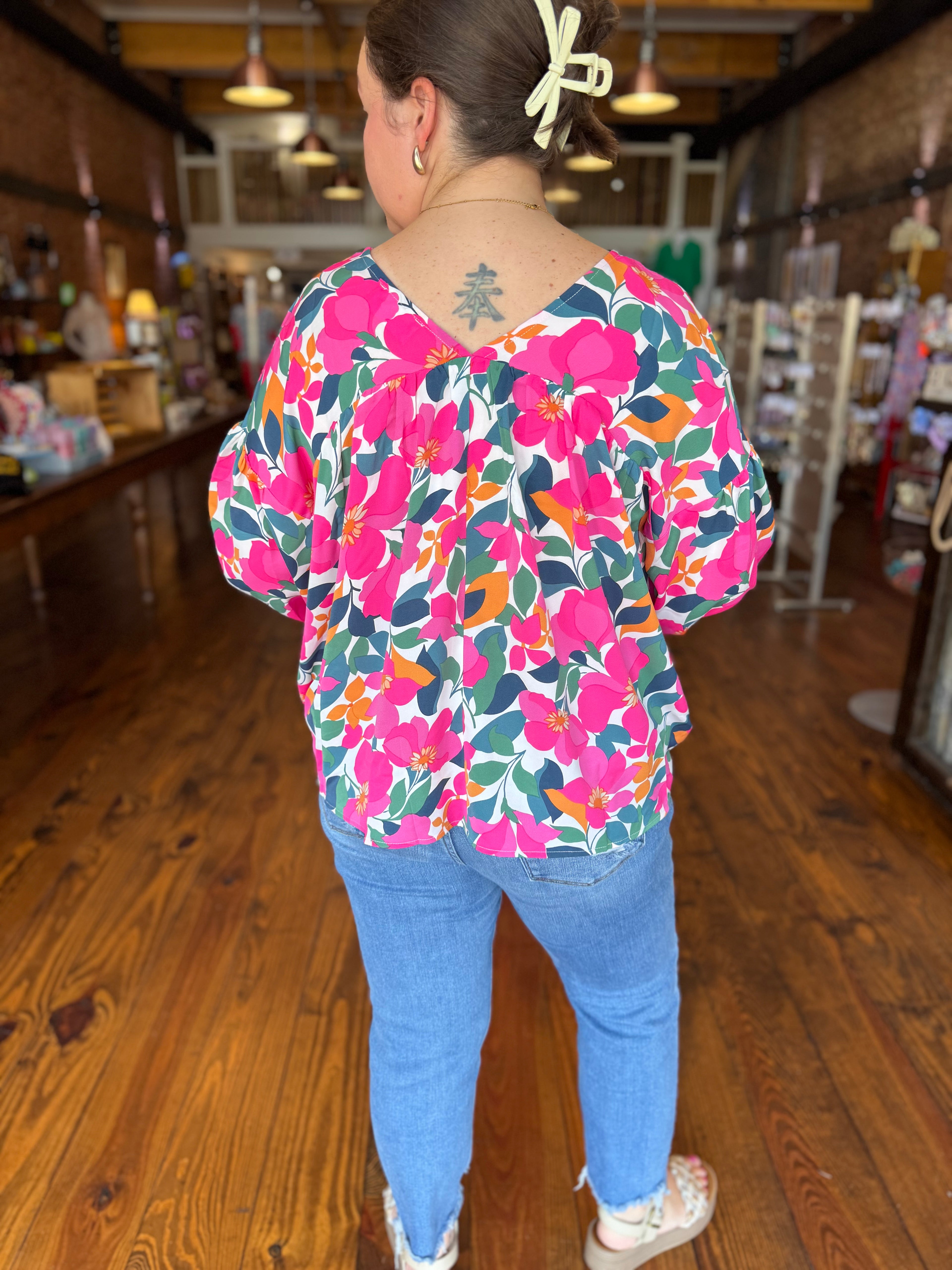 Boldly Blooming Top