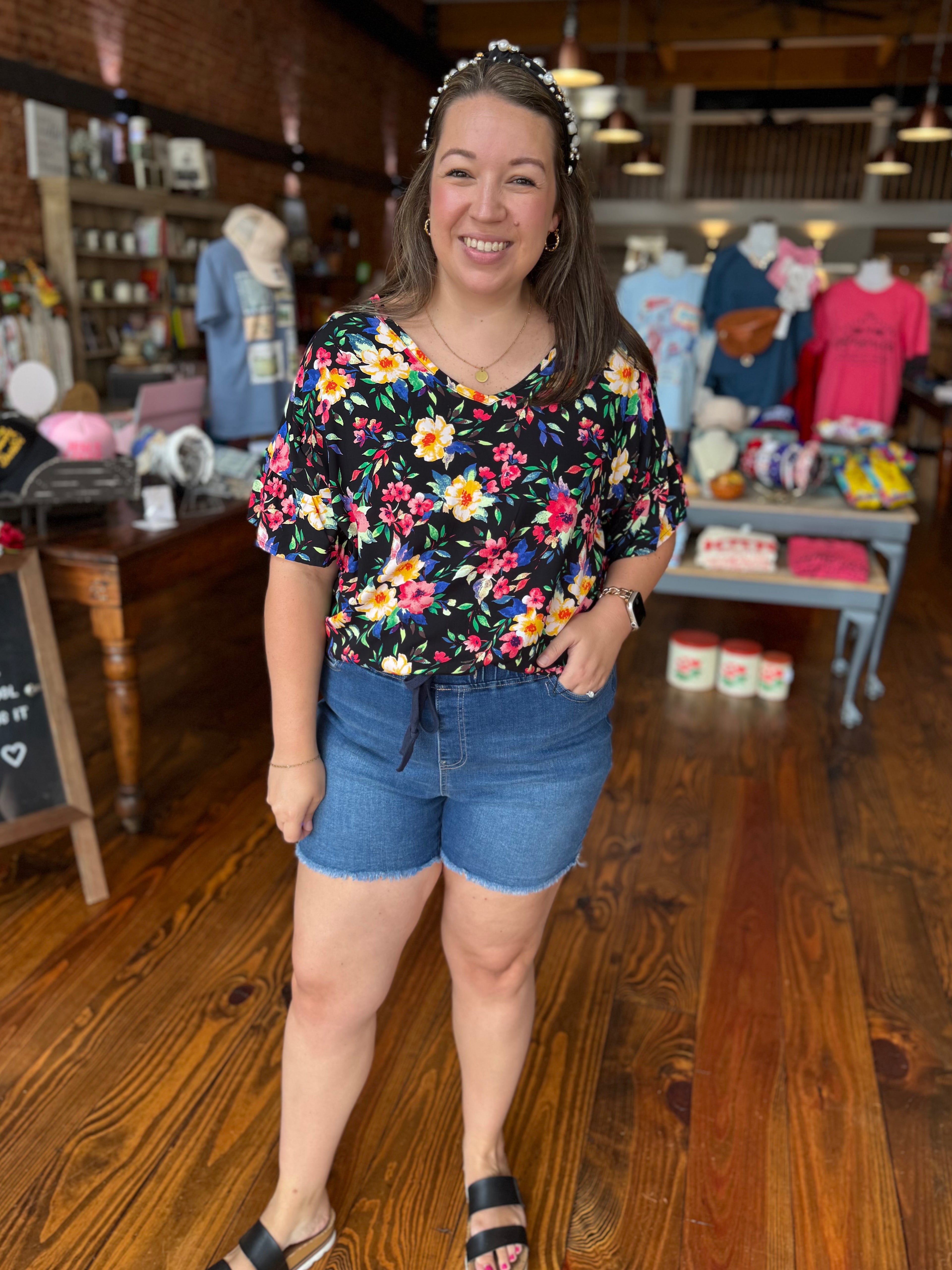 Midnight Bloom Top