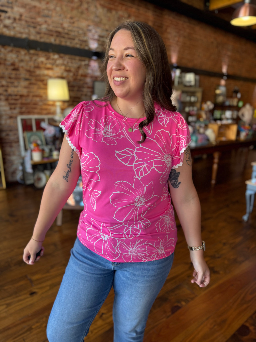 Raspberry Bloom Top